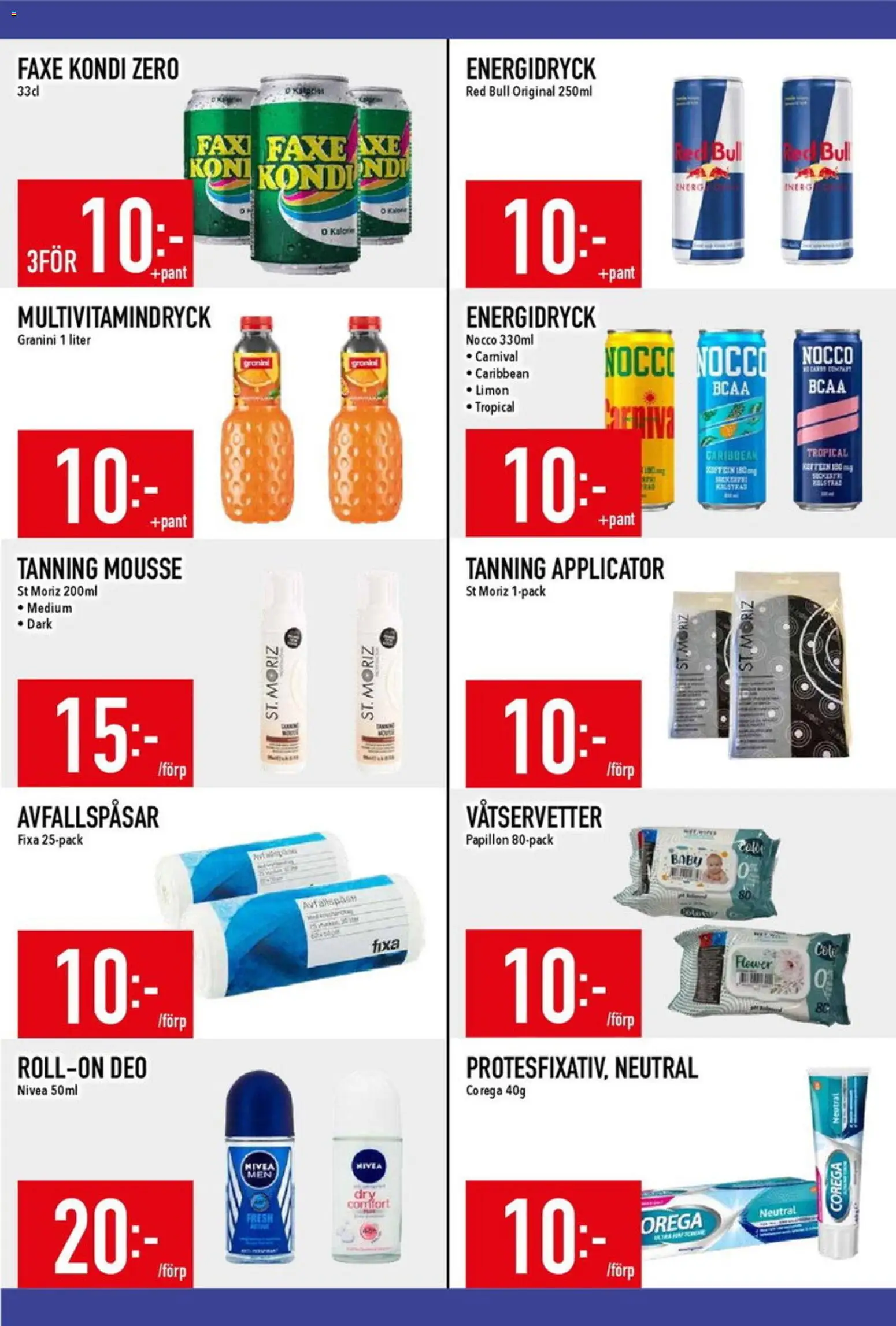 Matdax reklamblad aktuell från 19/10/2026 | Sida: 20 | Produkter: Mousse, Red bull, Energidryck, Nivea