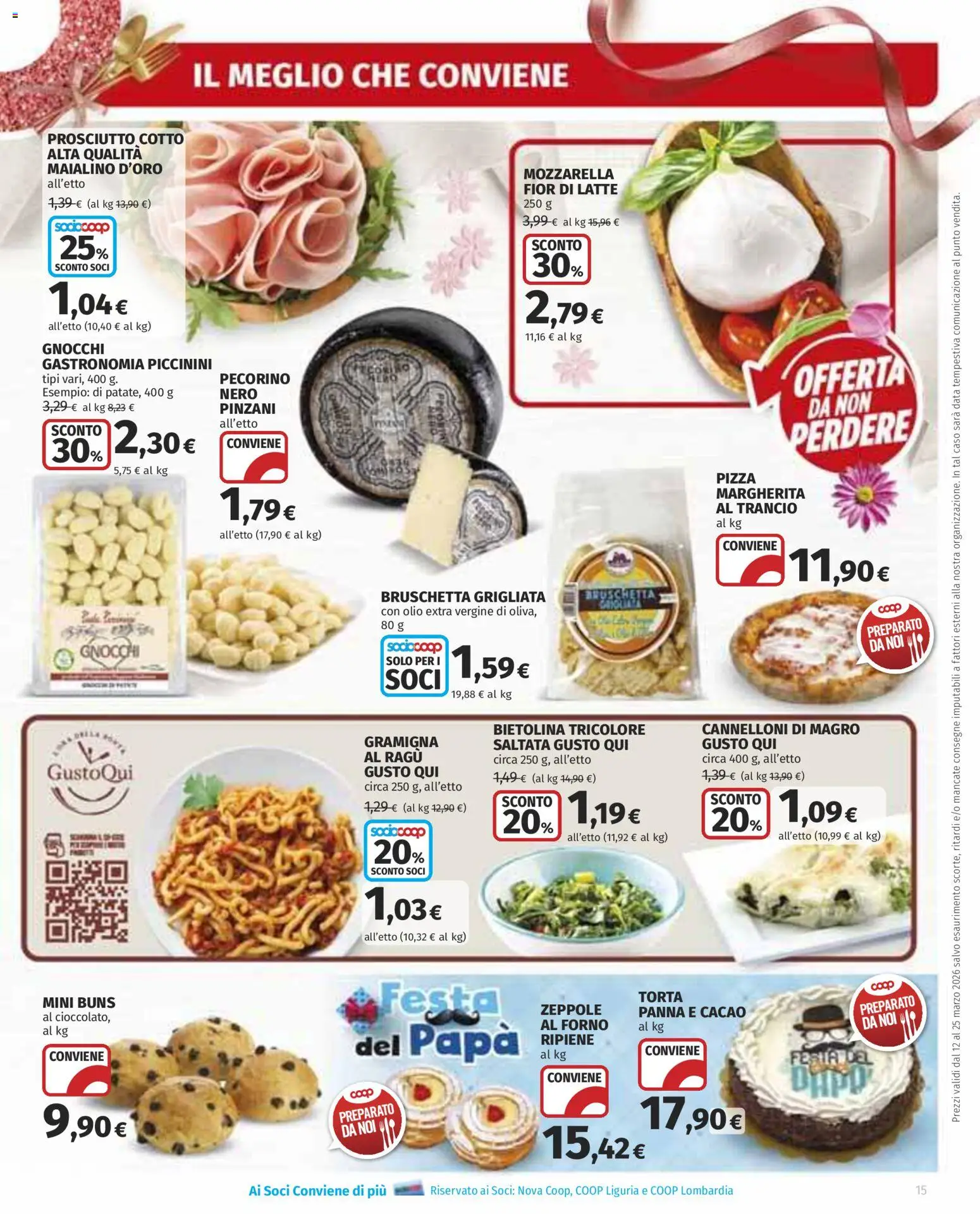 Volantino Ipercoop del 12.03.2026 | Pagina: 15 | Prodotti: Pizza, Panna, Latte, Torta