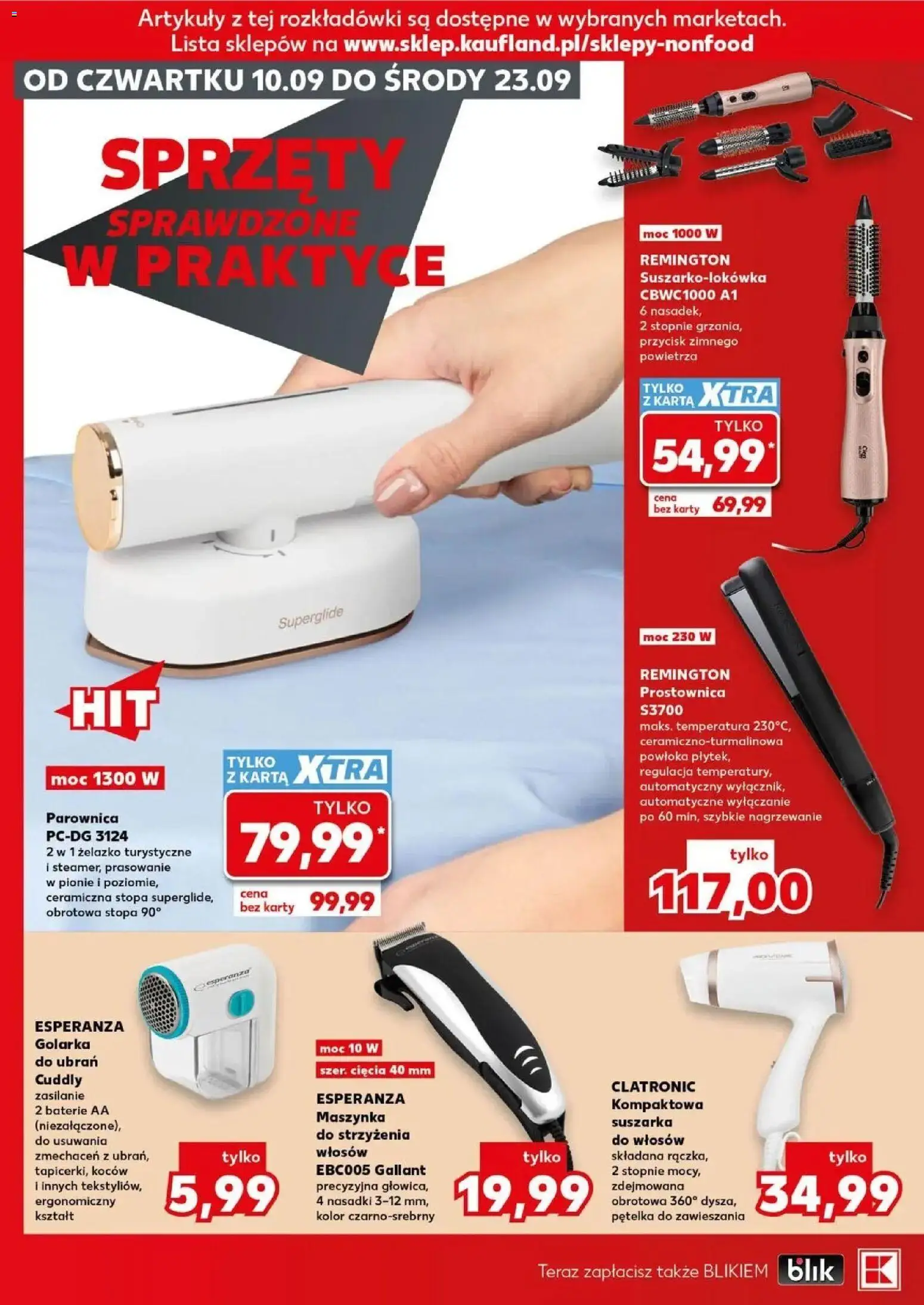 Kaufland gazetka - Złap Okazje od 10.09.2026 - od jutra PDF | Strona: 10 | Produkty: Suszarka, Golarka, Maszynka do strzyżenia, Parownica
