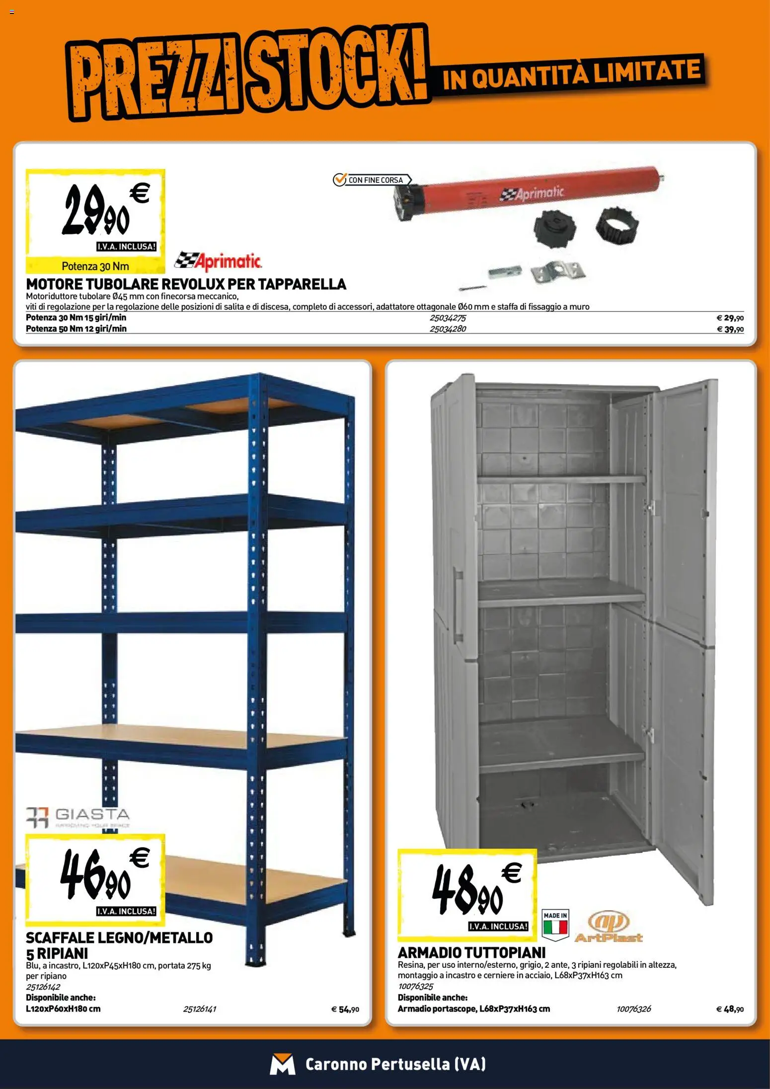 Volantino TECNOMAT del 25/06/2026 | Pagina: 15 | Prodotti: Ripiano, Scaffale, Adattatore, Armadio