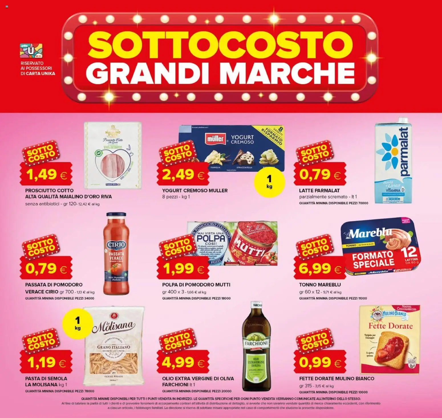 Volantino Oasi del 03/09/2026 | Pagina: 2 | Prodotti: Pomodoro, Prosciutto, Olio extra vergine, Semola
