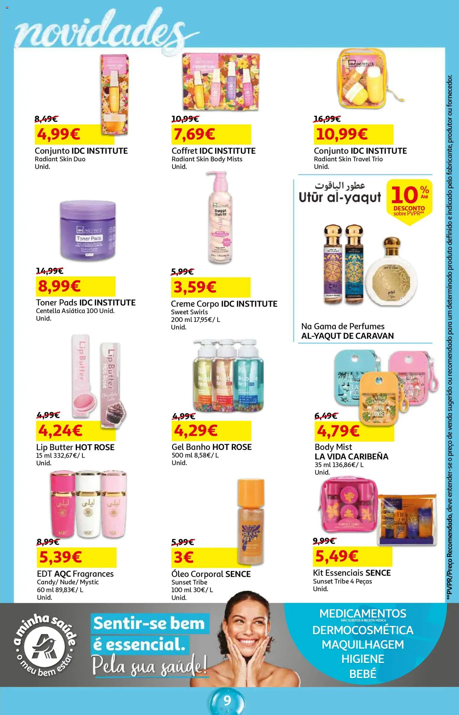 Auchan - Beleza Interiores Spring │ válido de 21.04.2026 | Página: 9 | Produtos: Perfumes, Maquilhagem, Banho, Óleo