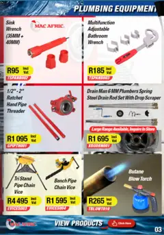 Adendorff specials catalogue – valid from 01.01.2026 | Page: 5 | Products: Wrench, Pipe, Sink