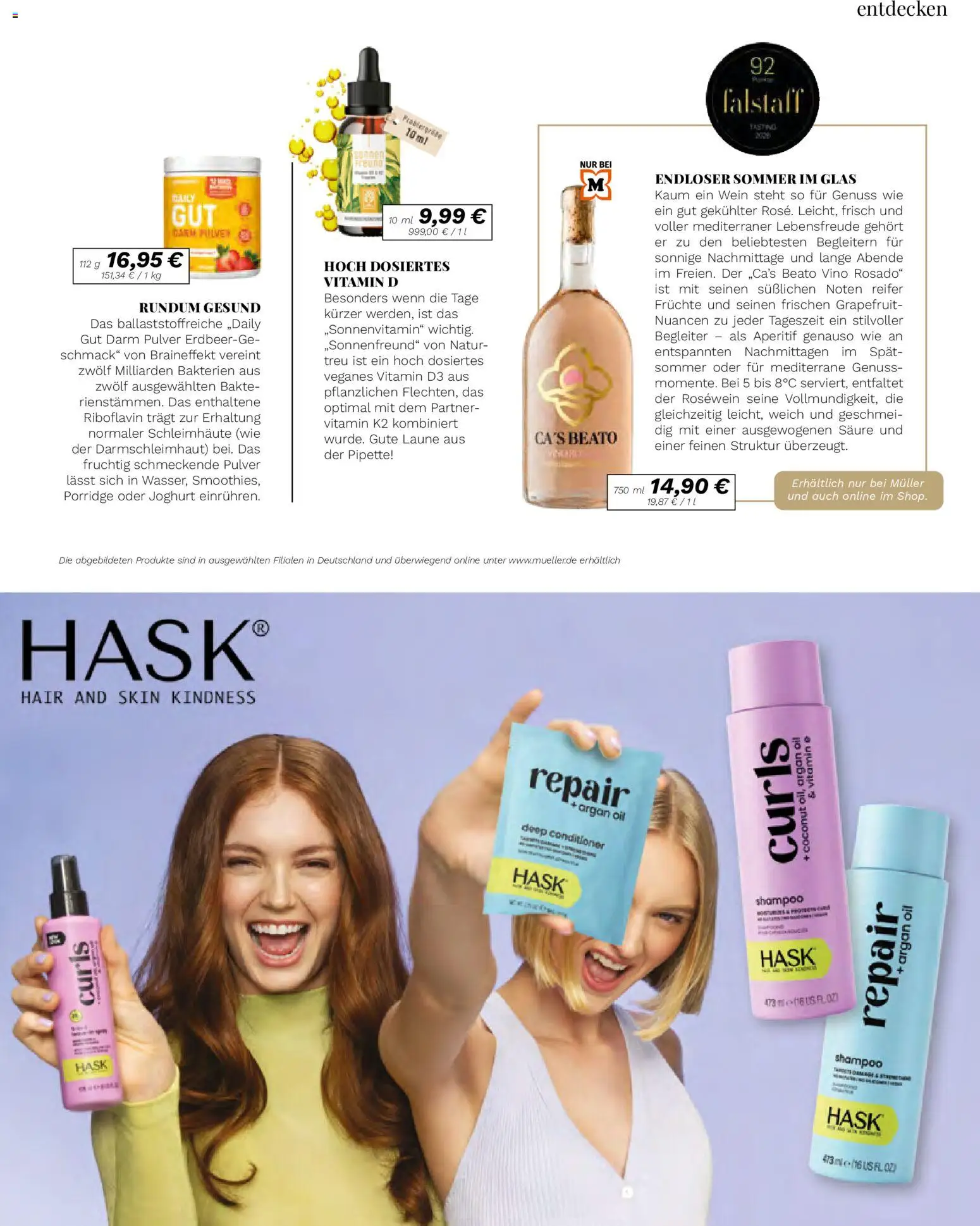 Müller Lifestyle – gültig ab 01.09.2026 | Seite: 47 | Produkte: Rosewein, Shampoo, Grapefruit, Wein