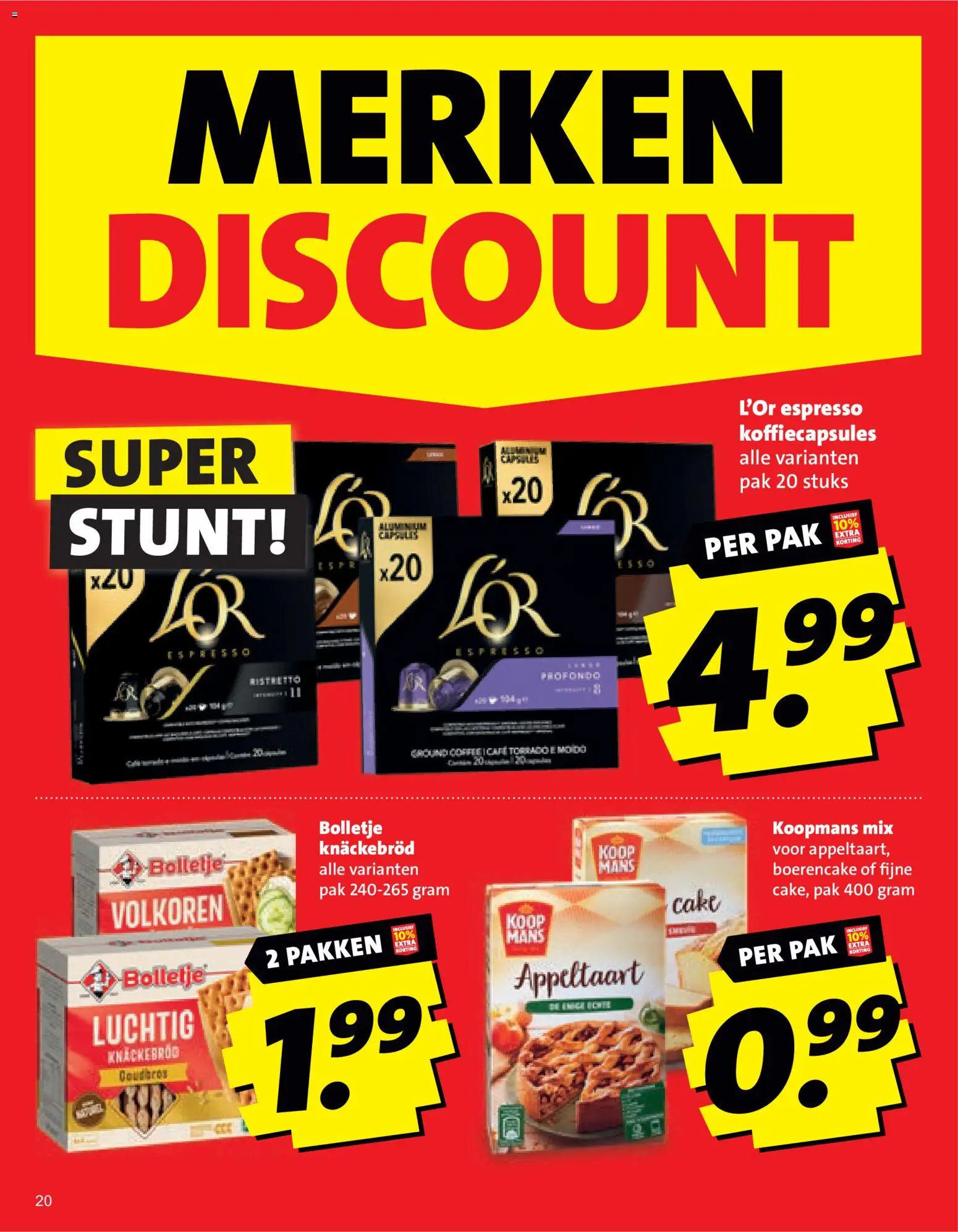 {H1} | Pagina: 20 | Producten: Koffiecapsules, Capsules, Knäckebröd, Cake
