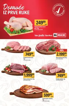 Maxi nedeljni katalog - pregled Maxi kataloga - važi od 22.10.2026 | Strana: 7 | Proizvode: Meso, Teleći but, Vrat, Slanina