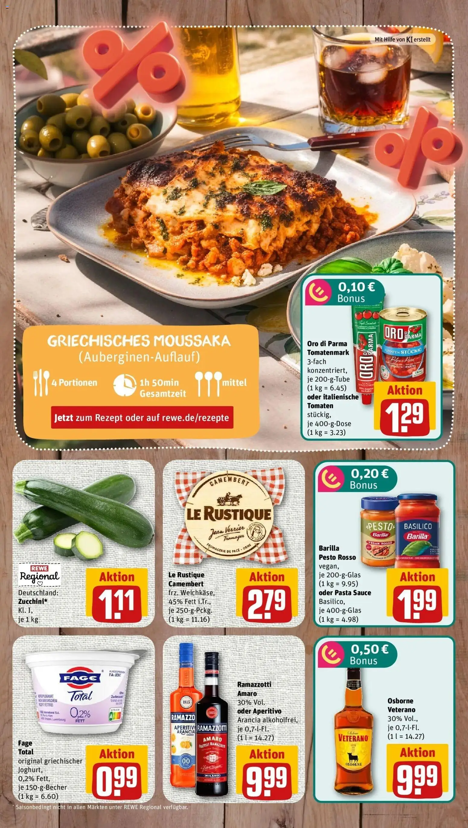 REWE Prospekt ab 31.08.2026 zum Blättern » Angebote | Seite: 2 | Produkte: Osborne, Tomaten, Camembert, Pasta
