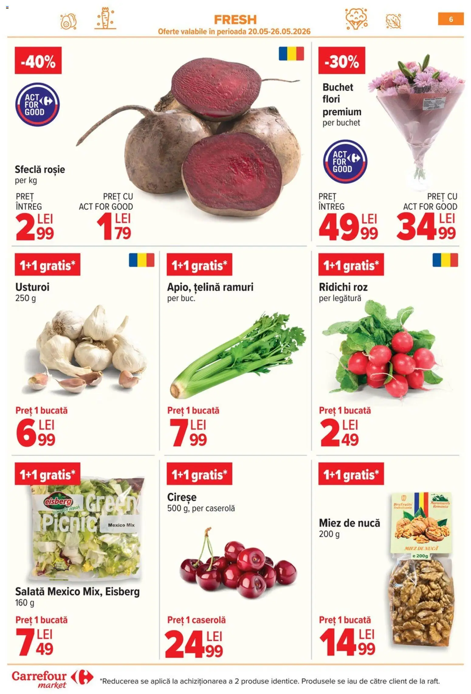 Noul catalog Carrefour – valabil de la 20.05.2026 | Pagină: 6 | Produse: Țelină, Sıcak çikolata, Salată, Sfeclă