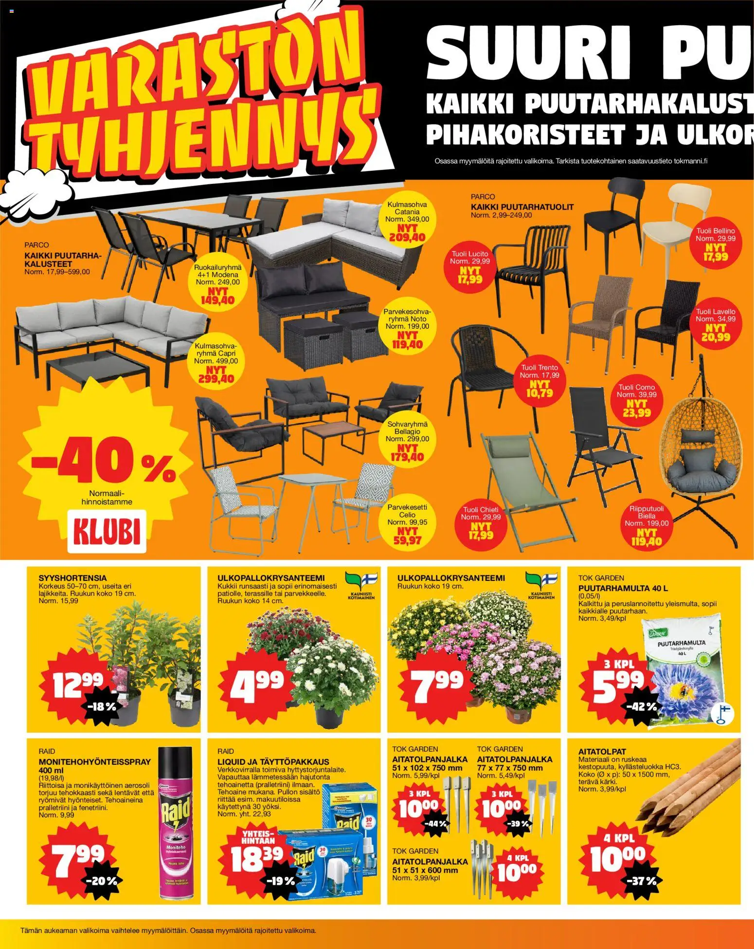 Tokmanni tarjoukset – voimassa 13/07/2026 alkaen | Sivu: 2 | Tuotteet: Tuoli, Sohvaryhmä, Kulmasohva