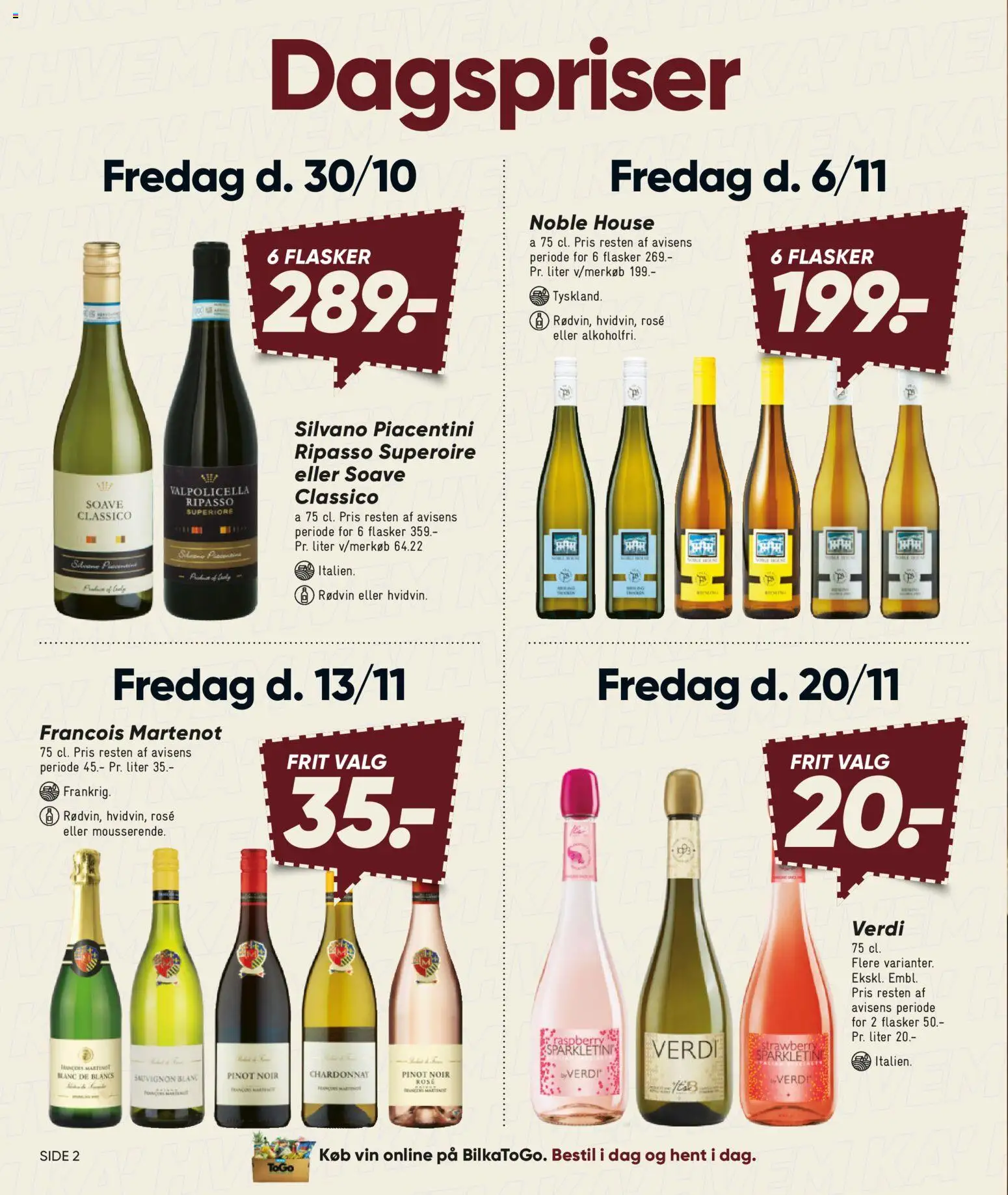 Bilka tilbudsavis – gyldig fra 30/10/2026 | Side: 2 | Produkter: Vin, Rødvin