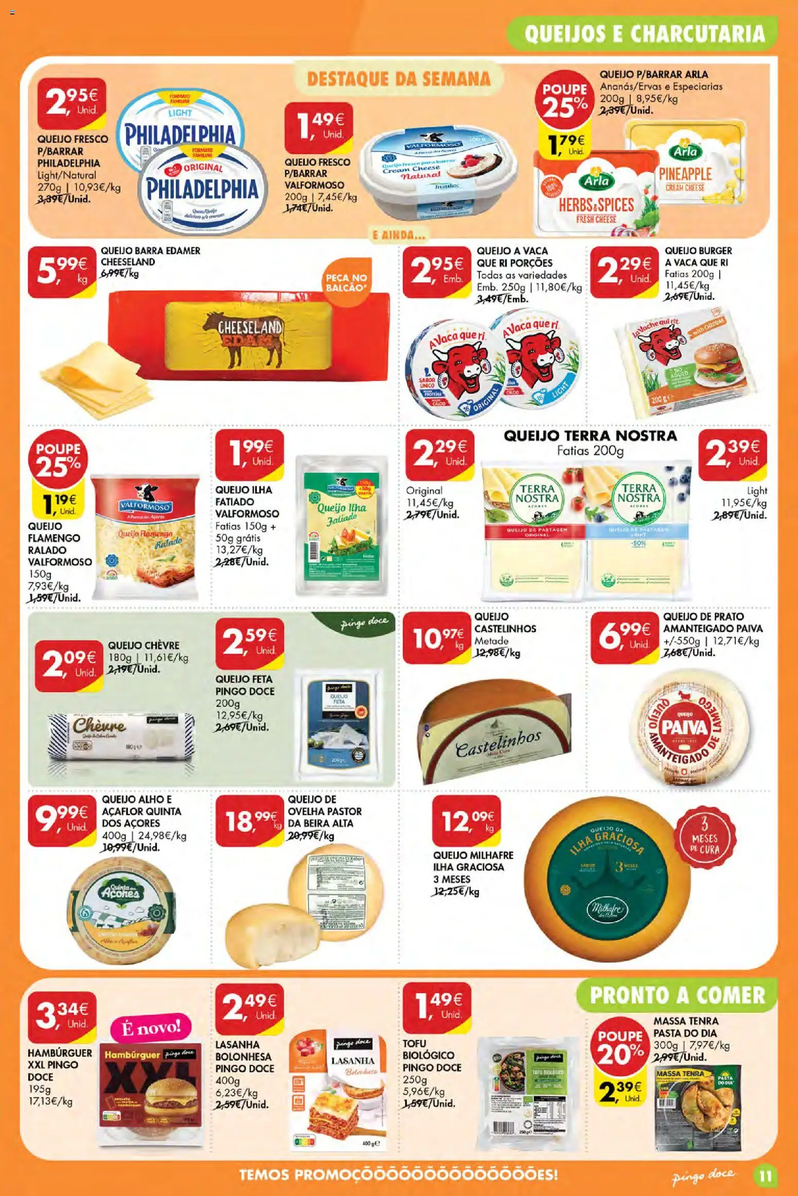 Pingo Doce folheto Poupe Esta Semana Açores │ válido de 15/10/2026 | Página: 11 | Produtos: Tofu, Cheddar, Queijo feta, Alho