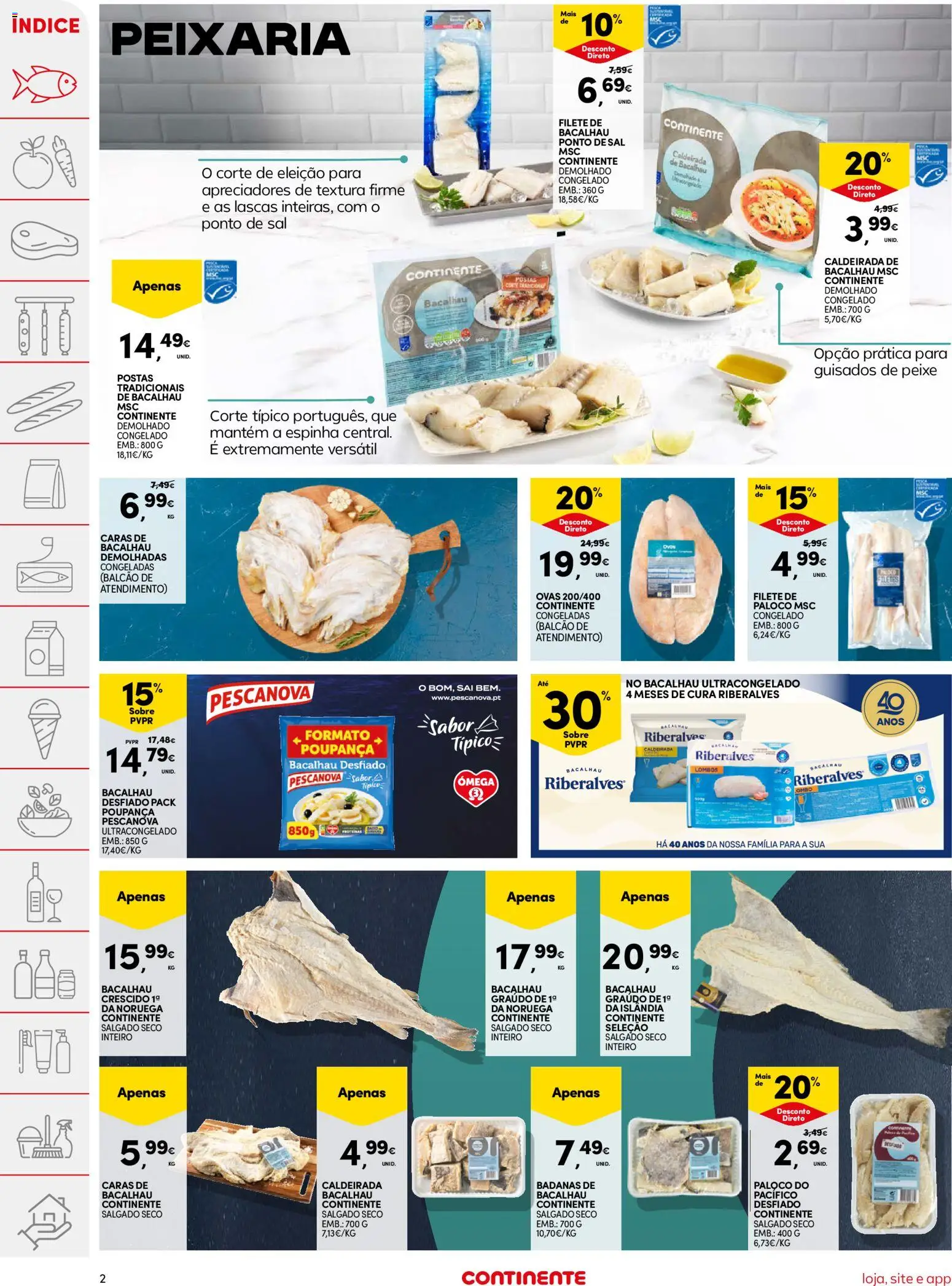 Continente folheto │ válido de 05.05.2026 | Página: 2 | Produtos: Bacalhau, Sal, Ovos, Peixe