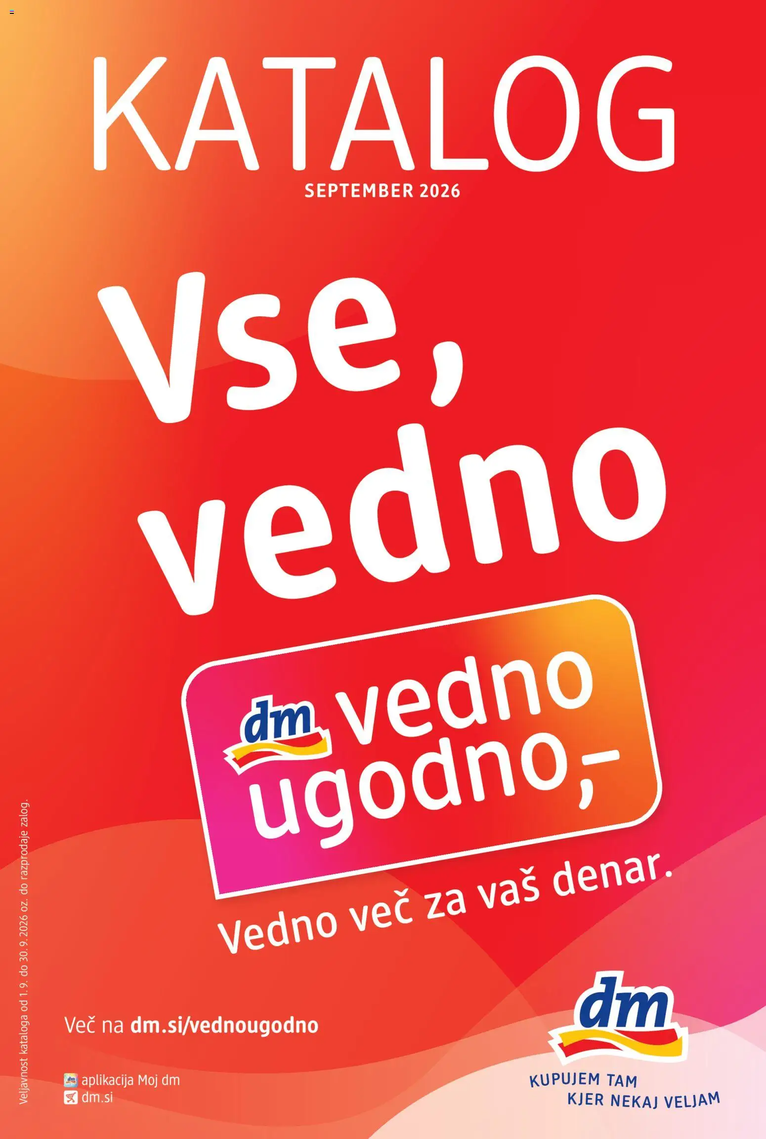 Novi DM Drogerie Markt katalog ponudbe – veljaven od 01.09.2026 | Stran: 1