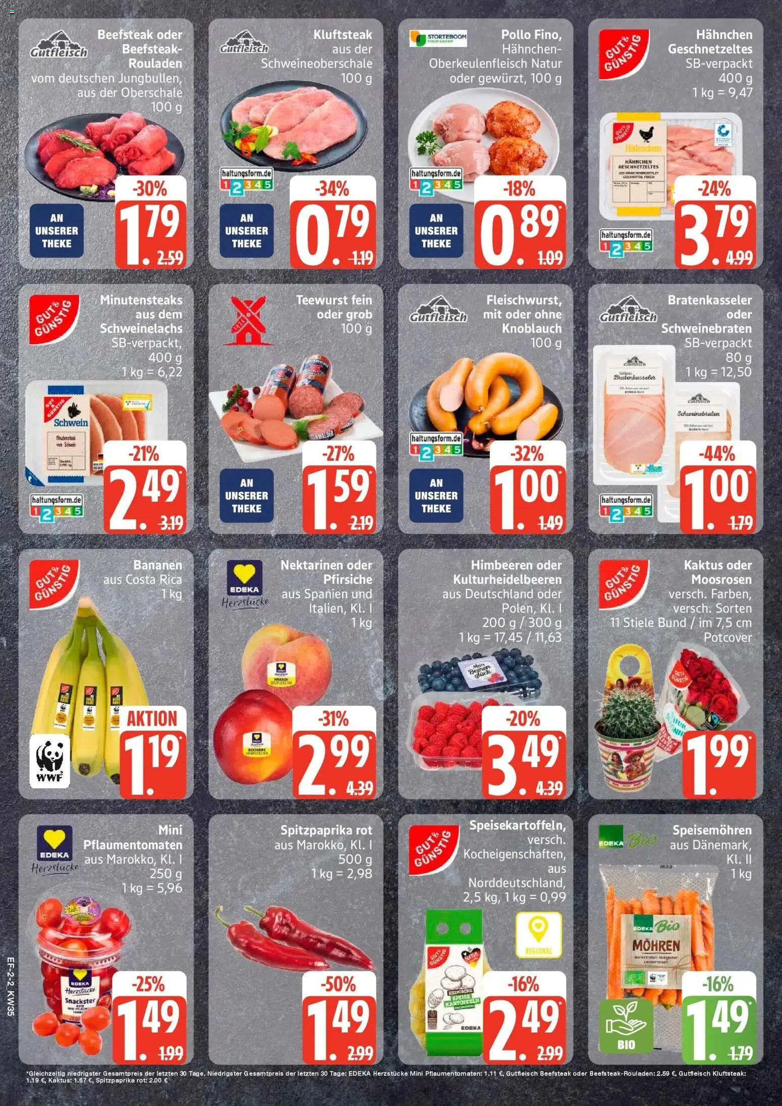 Edeka Prospekt Rendsburg (ab 24.08.2026) » Angebote Online | Seite: 2 | Produkte: Himbeeren, Theke, Bananen, Mohren