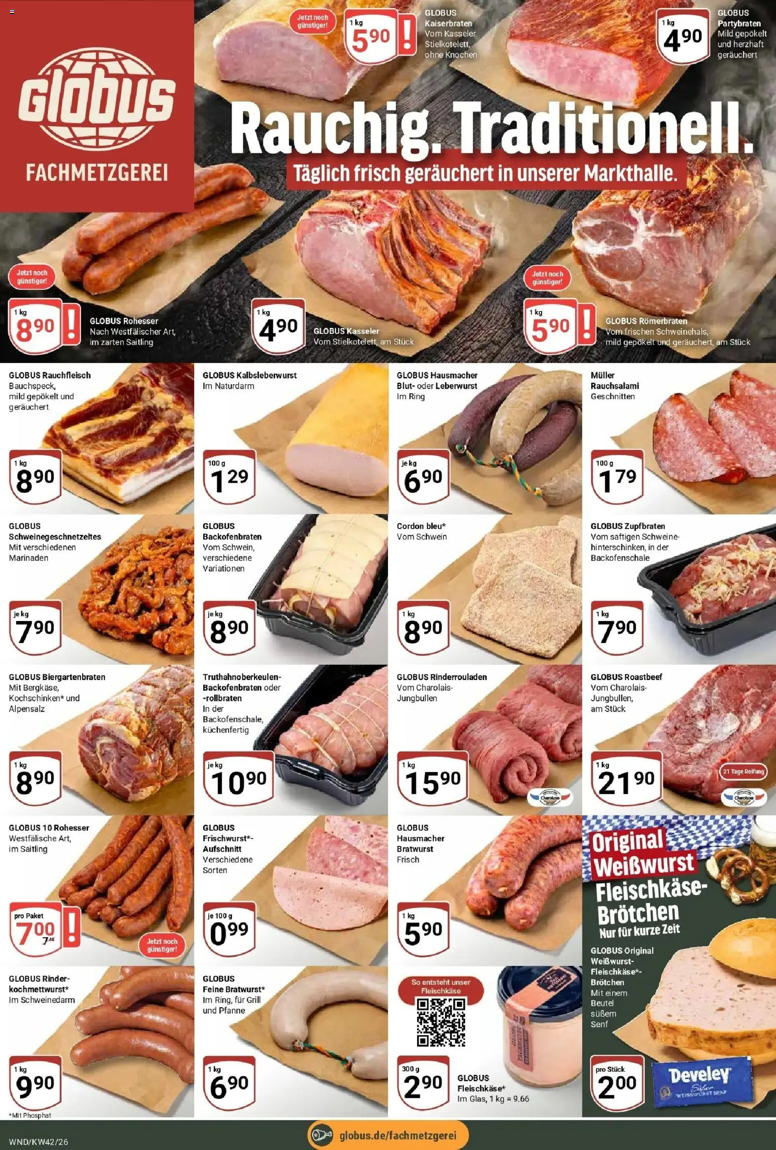 Globus Prospekt St. Wendel (ab 12.10.2026) » Angebote online | Seite: 10 | Produkte: Rinderrouladen, Grill, Bratwurst, Weißwurst