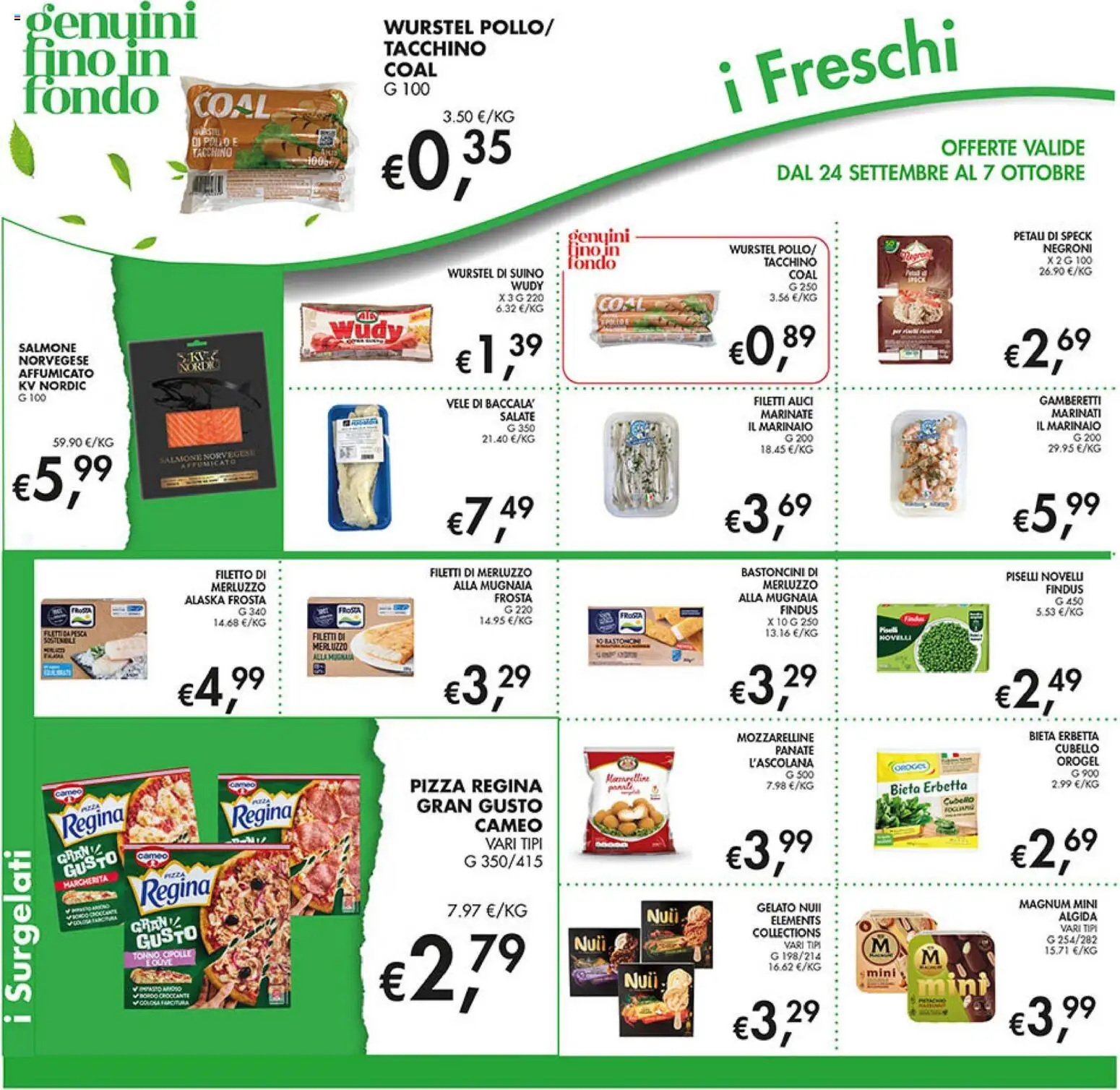 Volantino Coal del 24/09/2026 | Pagina: 16 | Prodotti: Salmone, Magnum, Suino, Wurstel