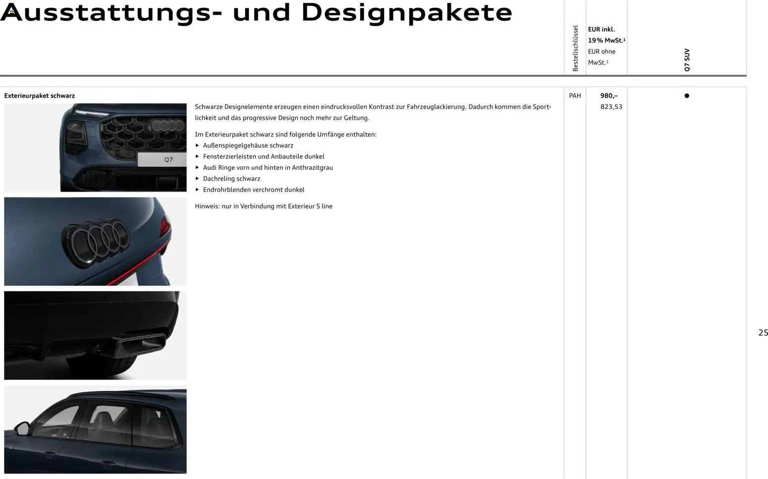 Audi Q7 – gültig ab 23.06.2026 | Seite: 25