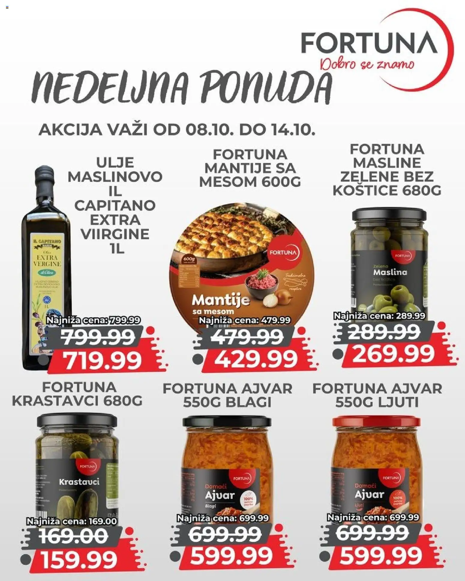 Fortuna Market katalog - važi od 08.10.2026 | Strana: 6 | Proizvode: Masline, Ajvar, Krastavci, Ulje