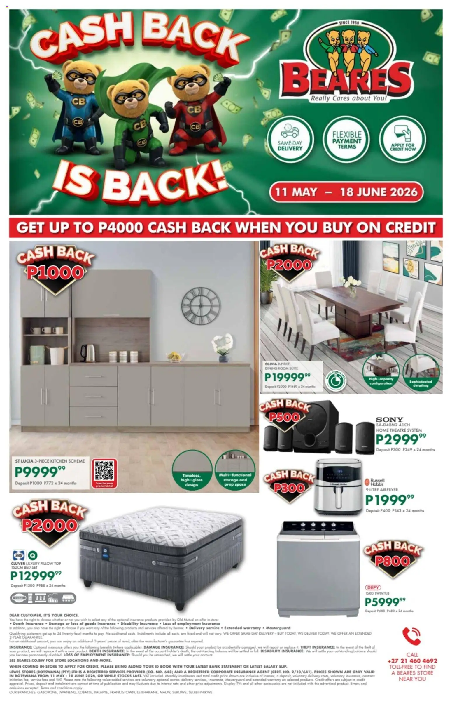 New Beares catalogue – valid from 11.05.2026 | Page: 16 | Products: Pillow, TV, Dining room suite, Home theatre system