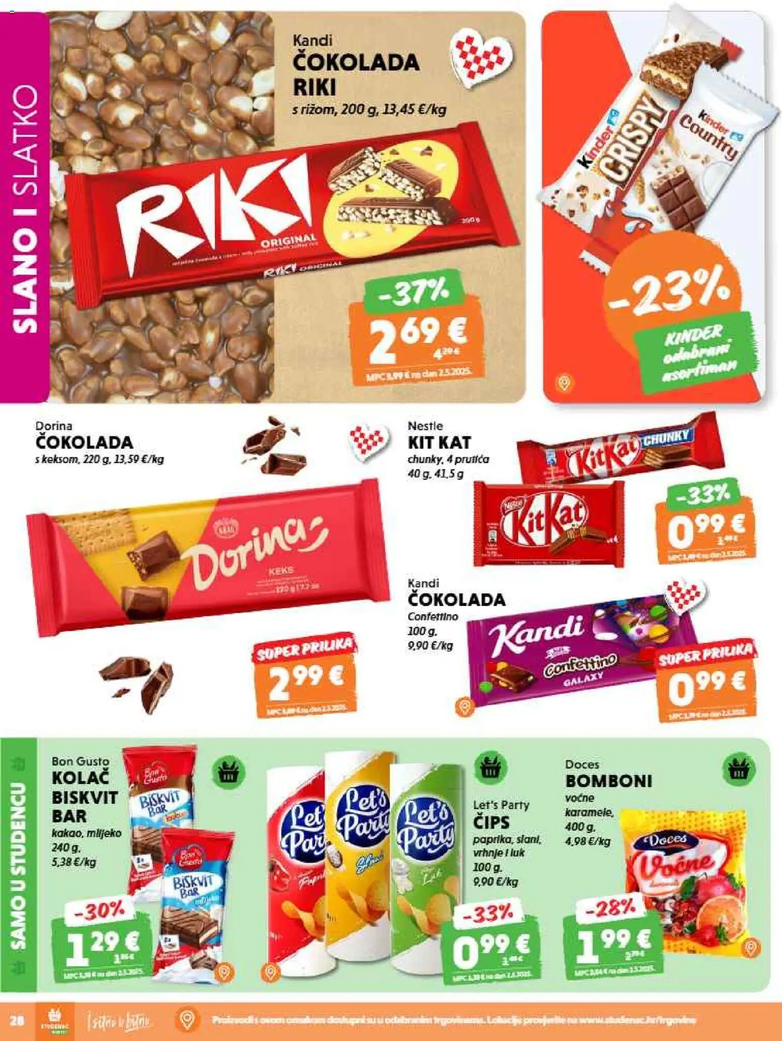 Studenac katalog | vrijedi od 09.09.2026 | Stranica: 28 | Proizvodi: Mlijeko, Čips, Keks, Biskvit