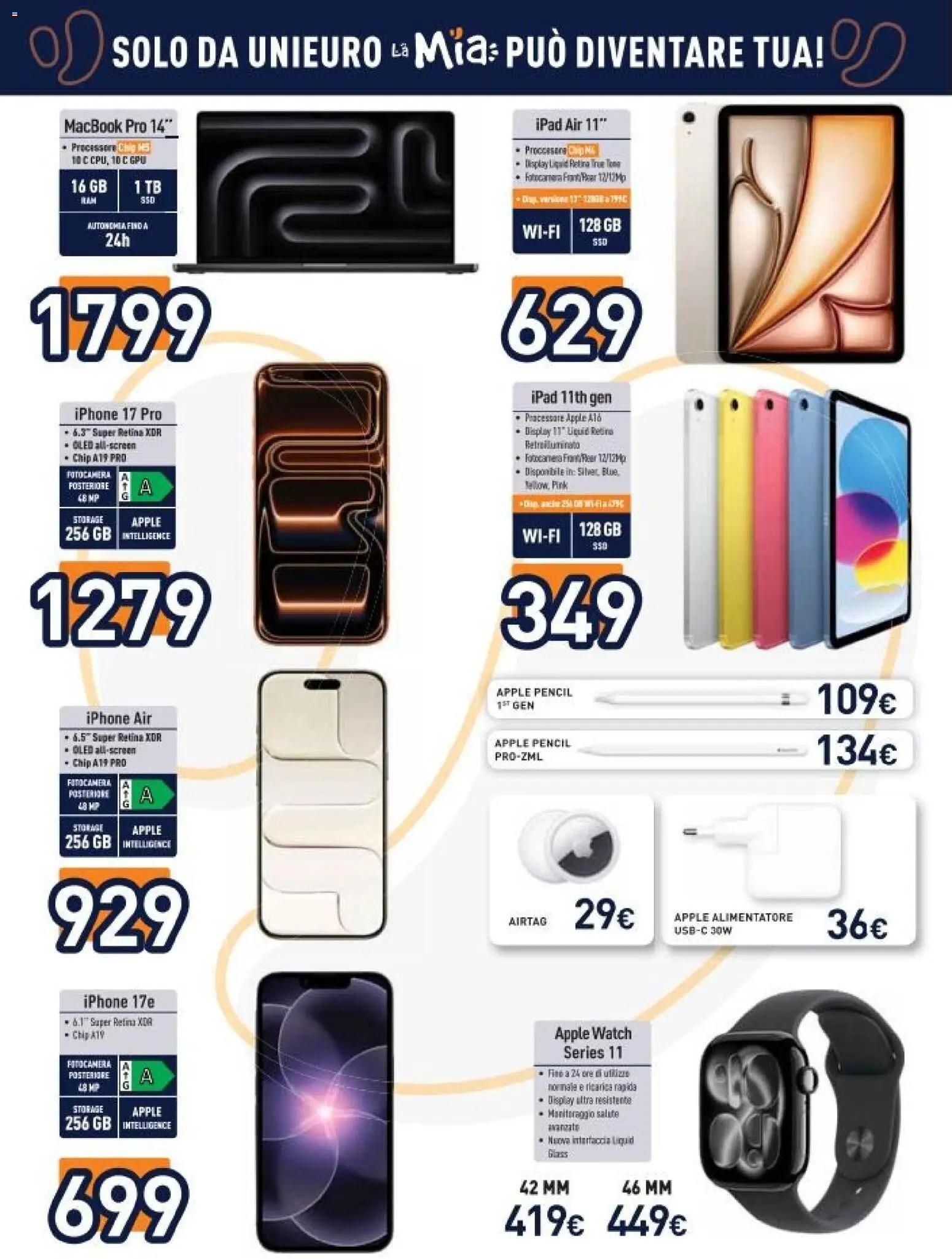 Volantino Unieuro del 29.05.2026 | Pagina: 12 | Prodotti: Fotocamera, Ipad, Apple Watch, Macbook