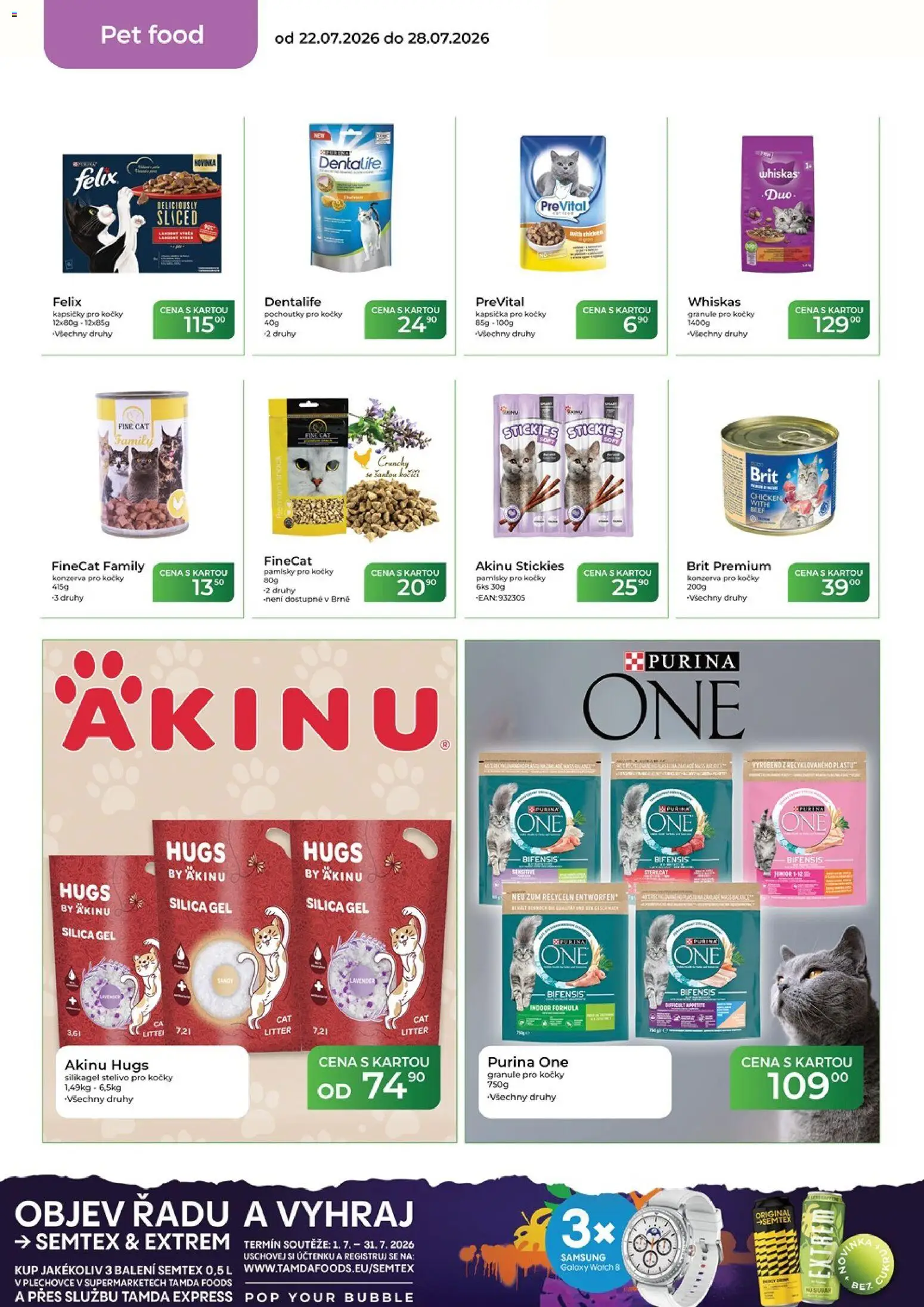 Tamda Foods leták od 22.07.2026 | Strana: 48 | Produkty: Felix, Purina, Granule pro kočky, Purina one