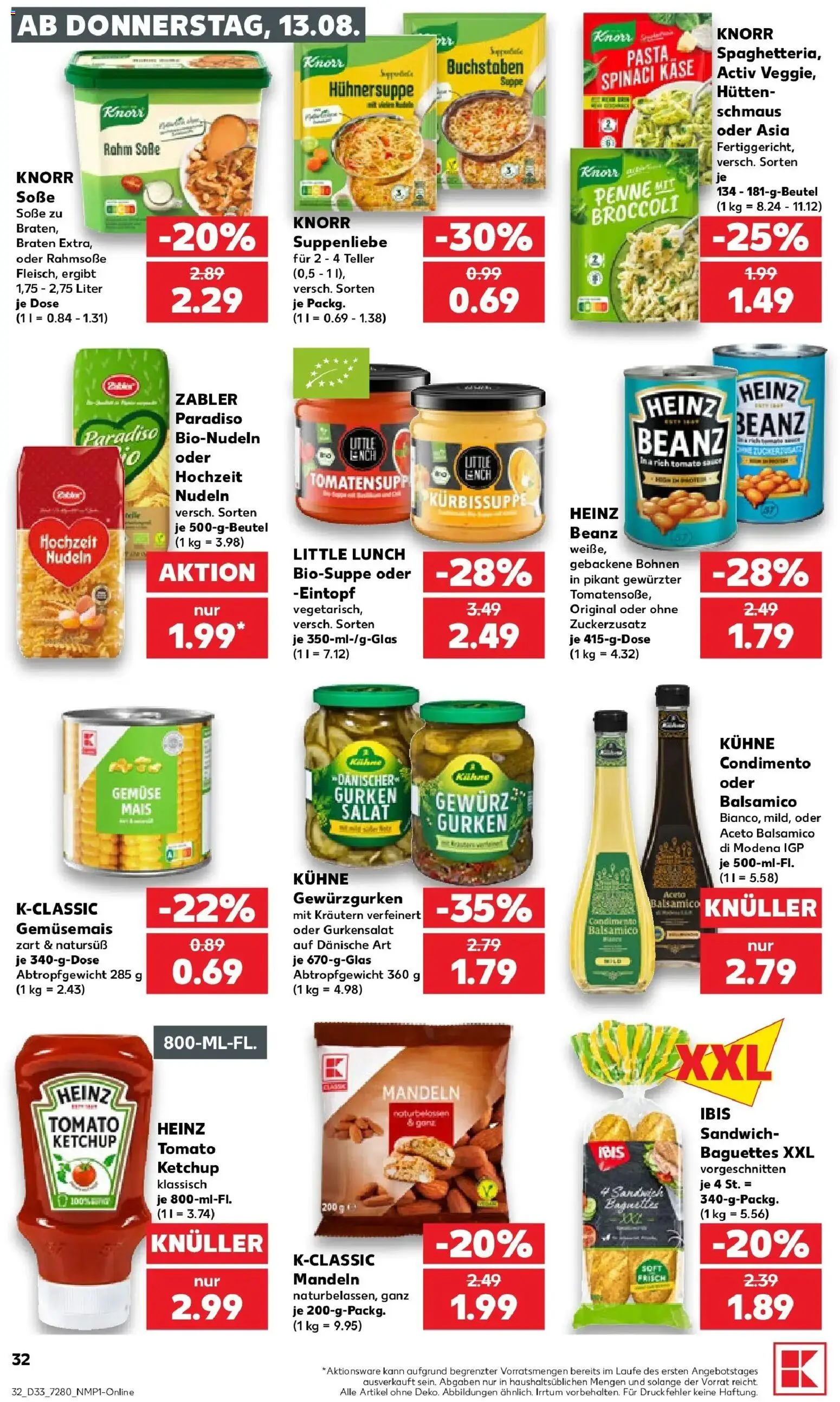 Prospekt Kaufland ab 10.08.2026 » Angebote Online zum Blättern | Seite: 41 | Produkte: Mais, Käse, Balsamico, Gemüse