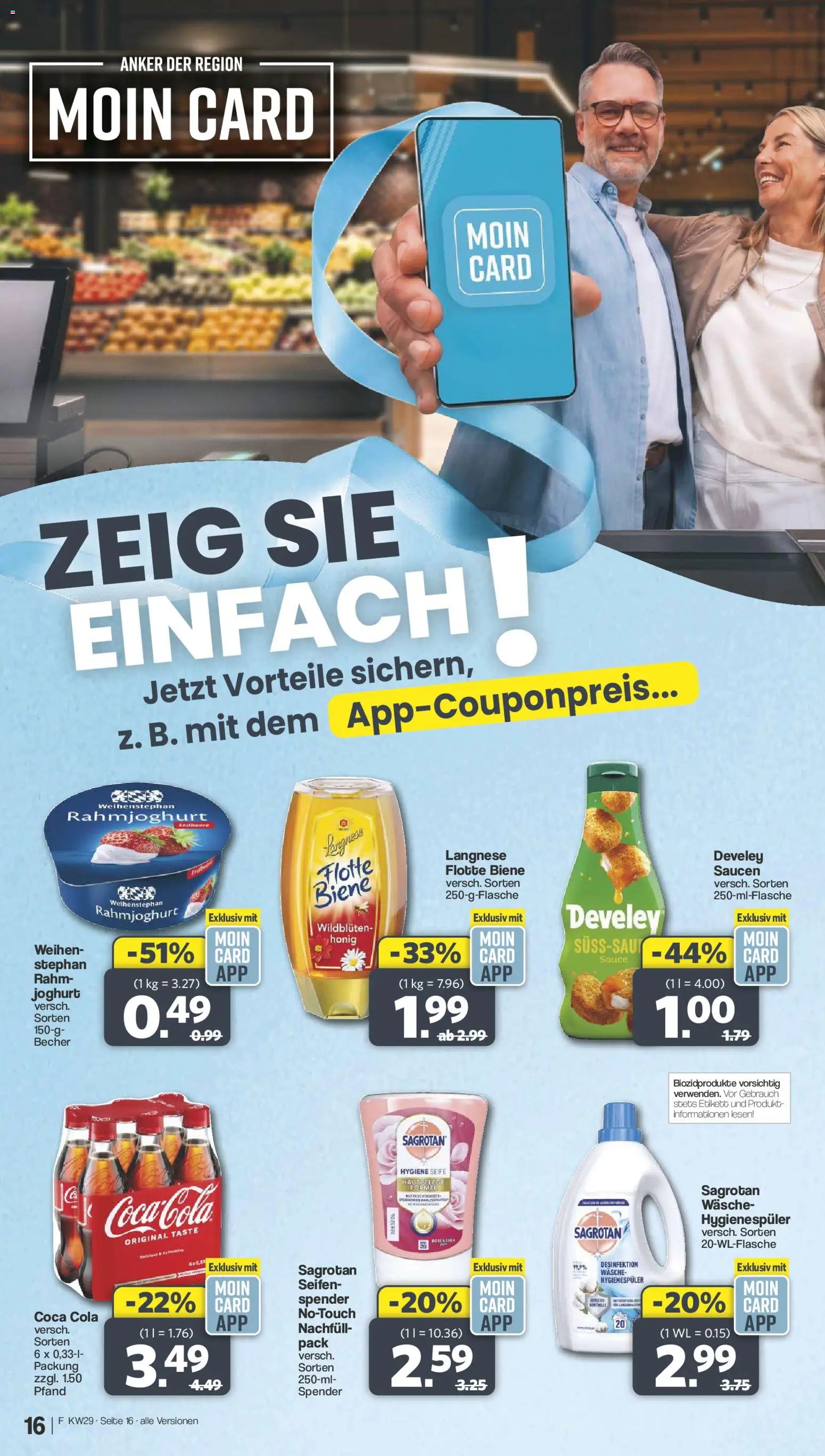 Famila Nordwest Prospekt – gültig ab 13.07.2026 | Seite: 16 | Produkte: Langnese, Coca cola, Cola, Seife
