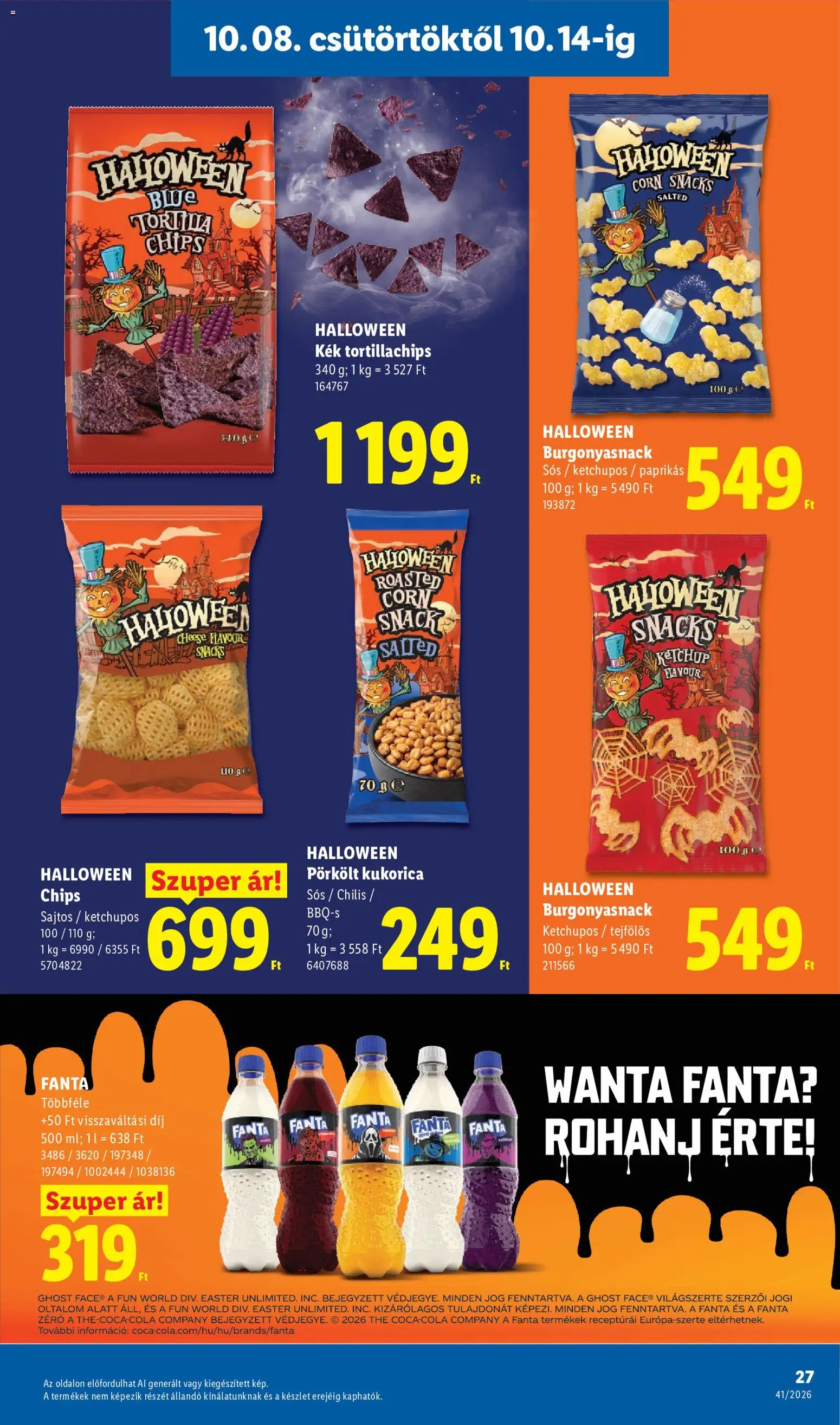 Lidl akciós ujság - amely érvényes a következő dátumtól: 2026.10.08. | Oldal: 27