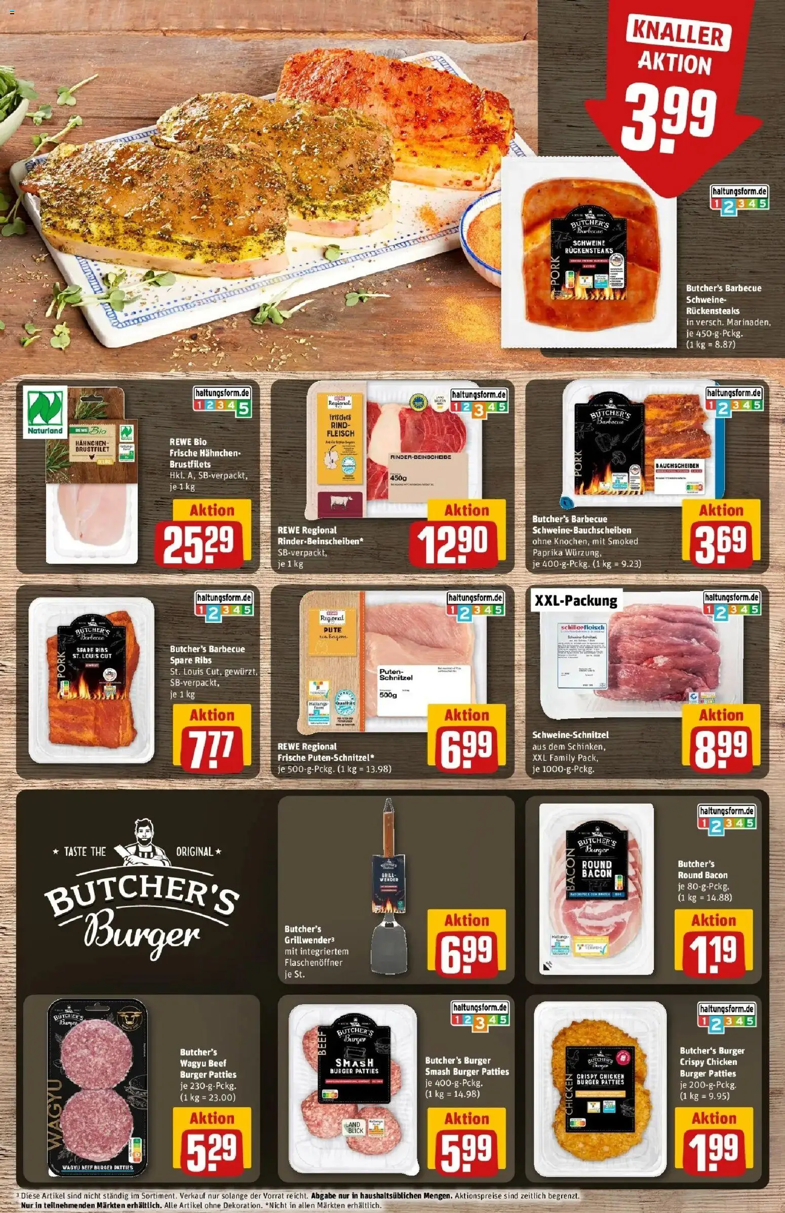 REWE Prospekt ab 03.08.2026 zum Blättern » Angebote | Seite: 9 | Produkte: Pute, Hahnchen, Burger, Fleisch