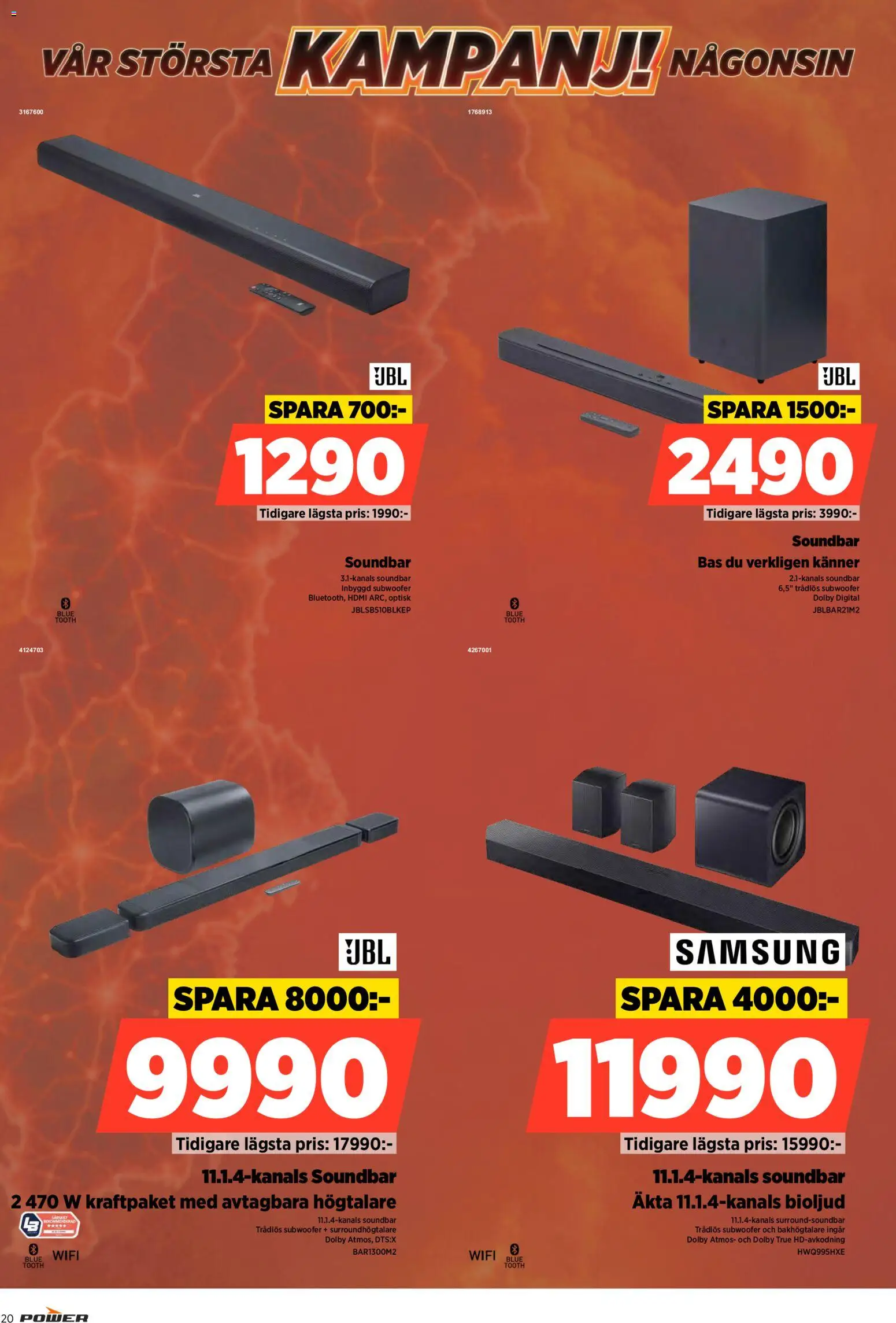 Power reklamblad aktuell från 14/09/2026 | Sida: 20 | Produkter: Soundbar, Högtalare, Wifi