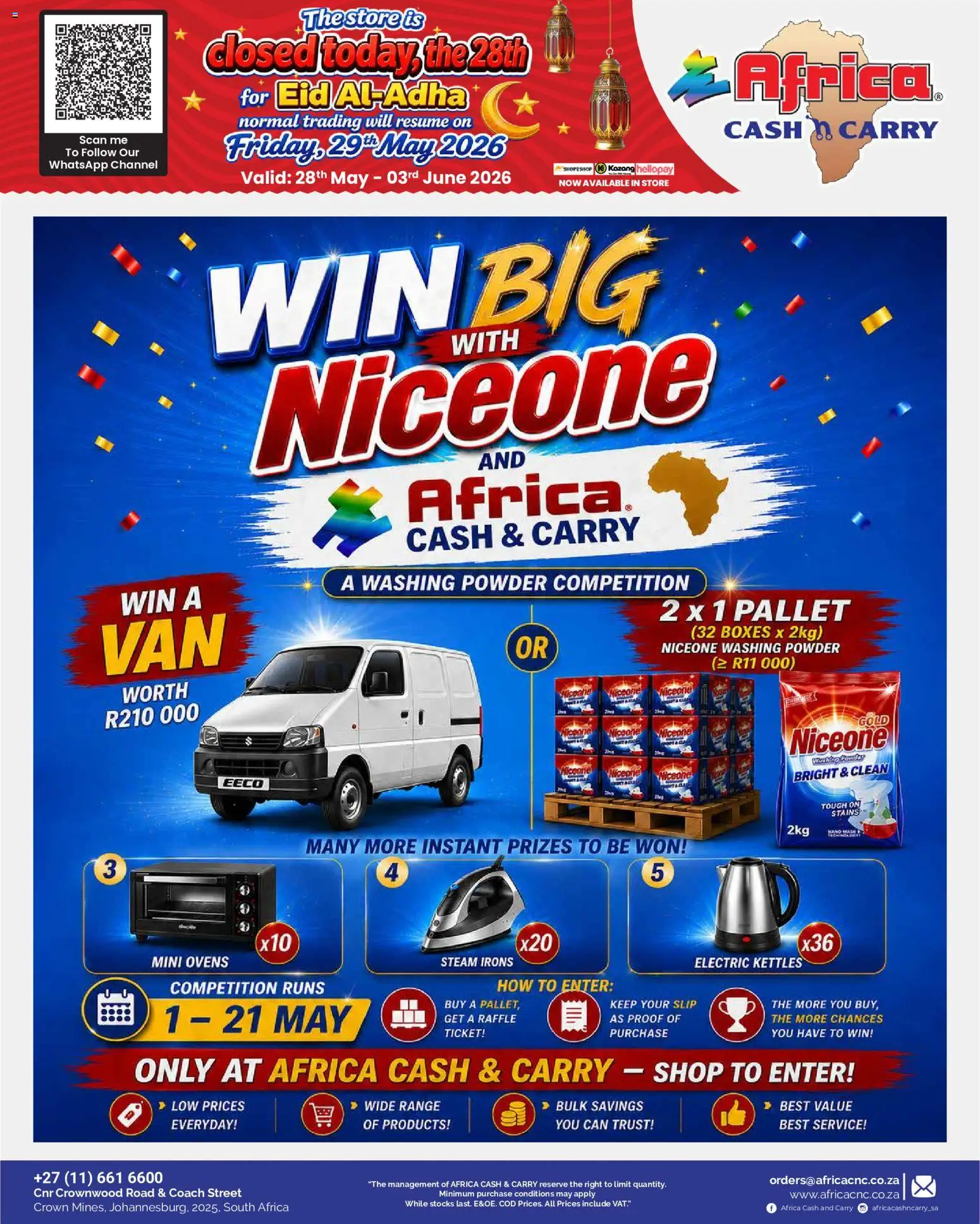 New Africa Cash & Carry catalogue – valid from 28.05.2026 | Page: 16 | Products: Powder, Washing powder