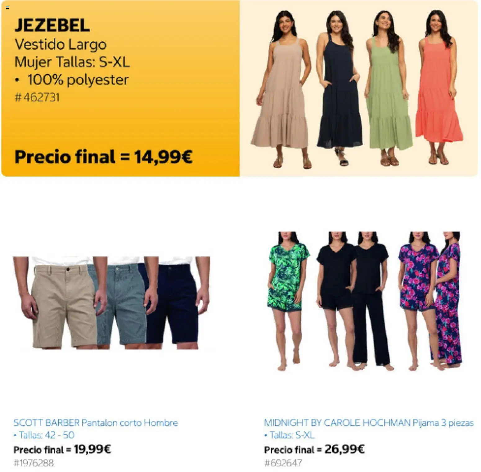 Costco catálogo │ válido desde el 04.05.2026 | Página: 12 | Productos: Vestido largo, Pijama, Pantalón corto