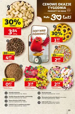 Pogląd oferty "Auchan gazetka - 30 Lat Hipermarket" - ważna od 30.07.2026 | Strona: 23 | Produkty: Kasza, Mieszanka krakowska, Kasza gryczana, Kawa ziarnista