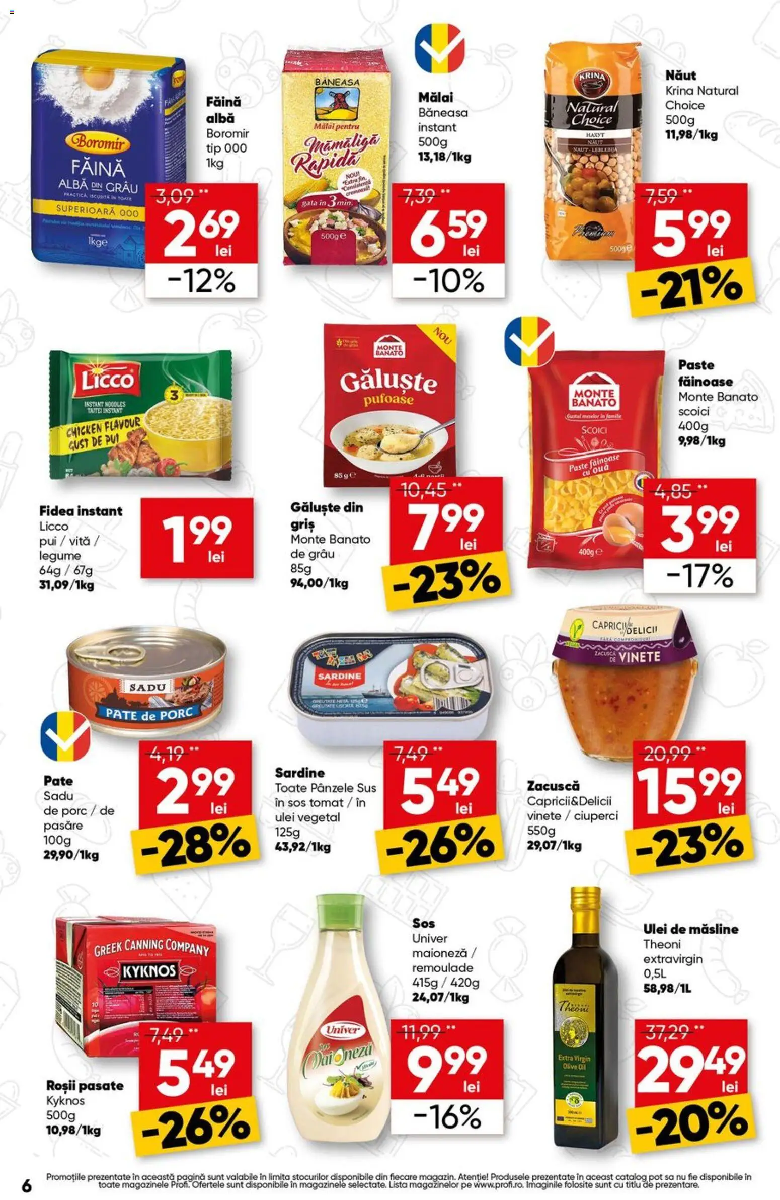 Noul catalog Profi – valabil de la 15.10.2026 | Pagină: 6 | Produse: Alba, Paste, Tip, Sos