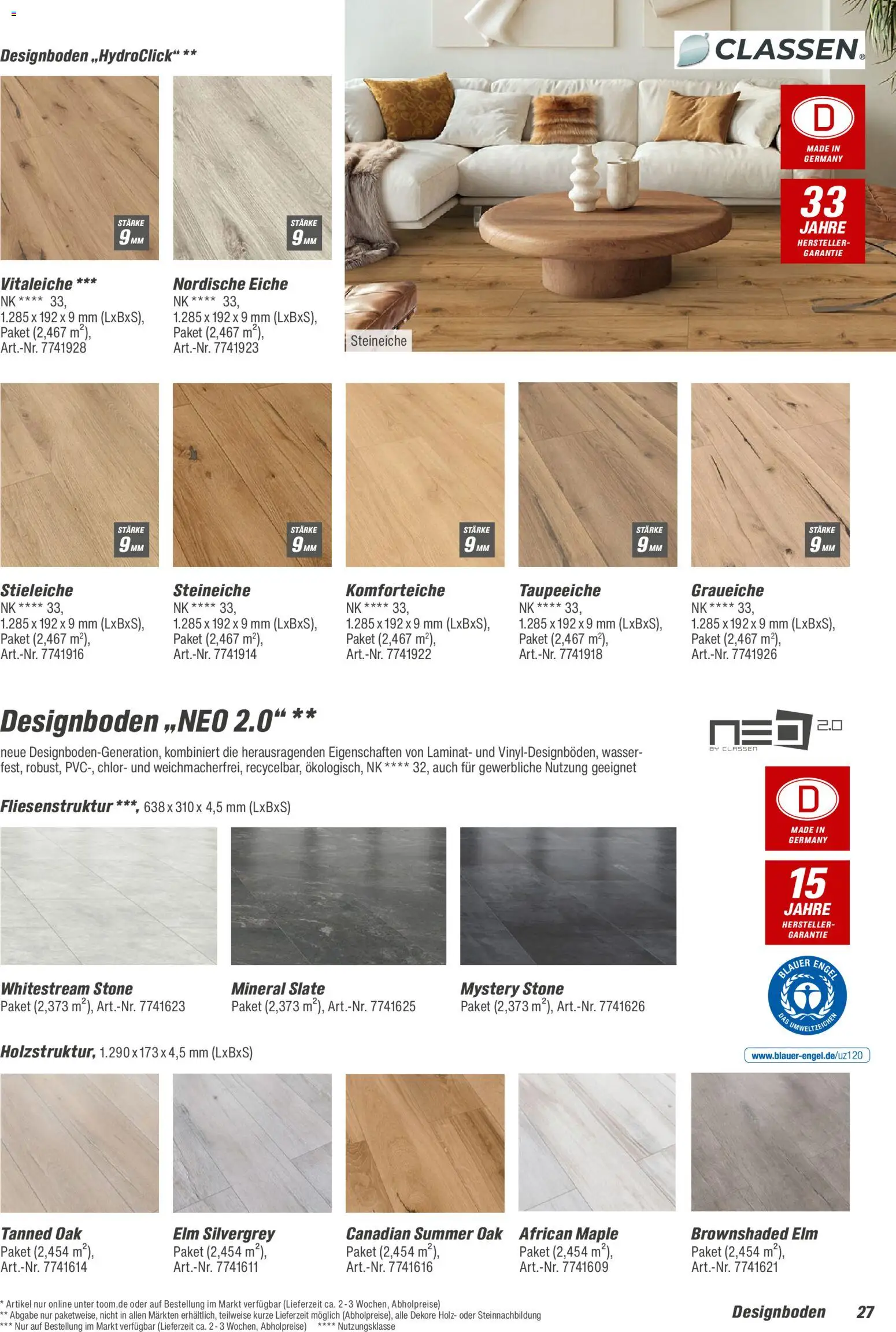 Toom Baumarkt Bodenbeläge & Zubehör – gültig ab 01.01.2026 | Seite: 27 | Produkte: Wasser