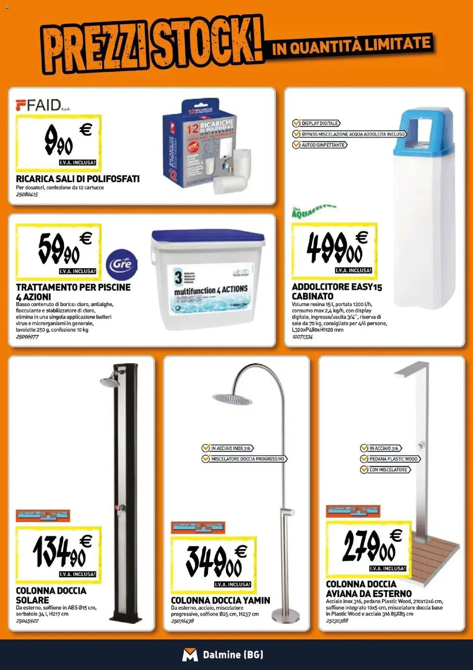 Volantino TECNOMAT del 27.05.2026 | Pagina: 7 | Prodotti: Acqua, Sale, Miscelatore, Doccia solare
