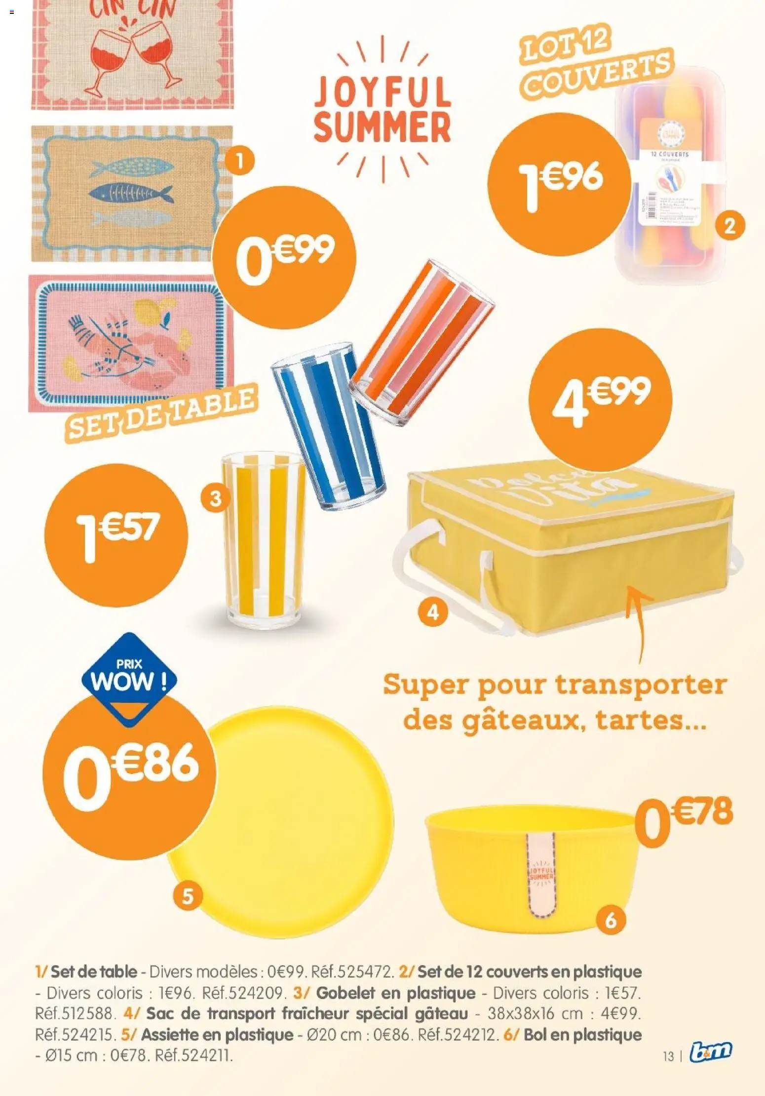 {H1} | Page: 13 | Produits: Couverts en plastique, Bol, Sac de transport, Table
