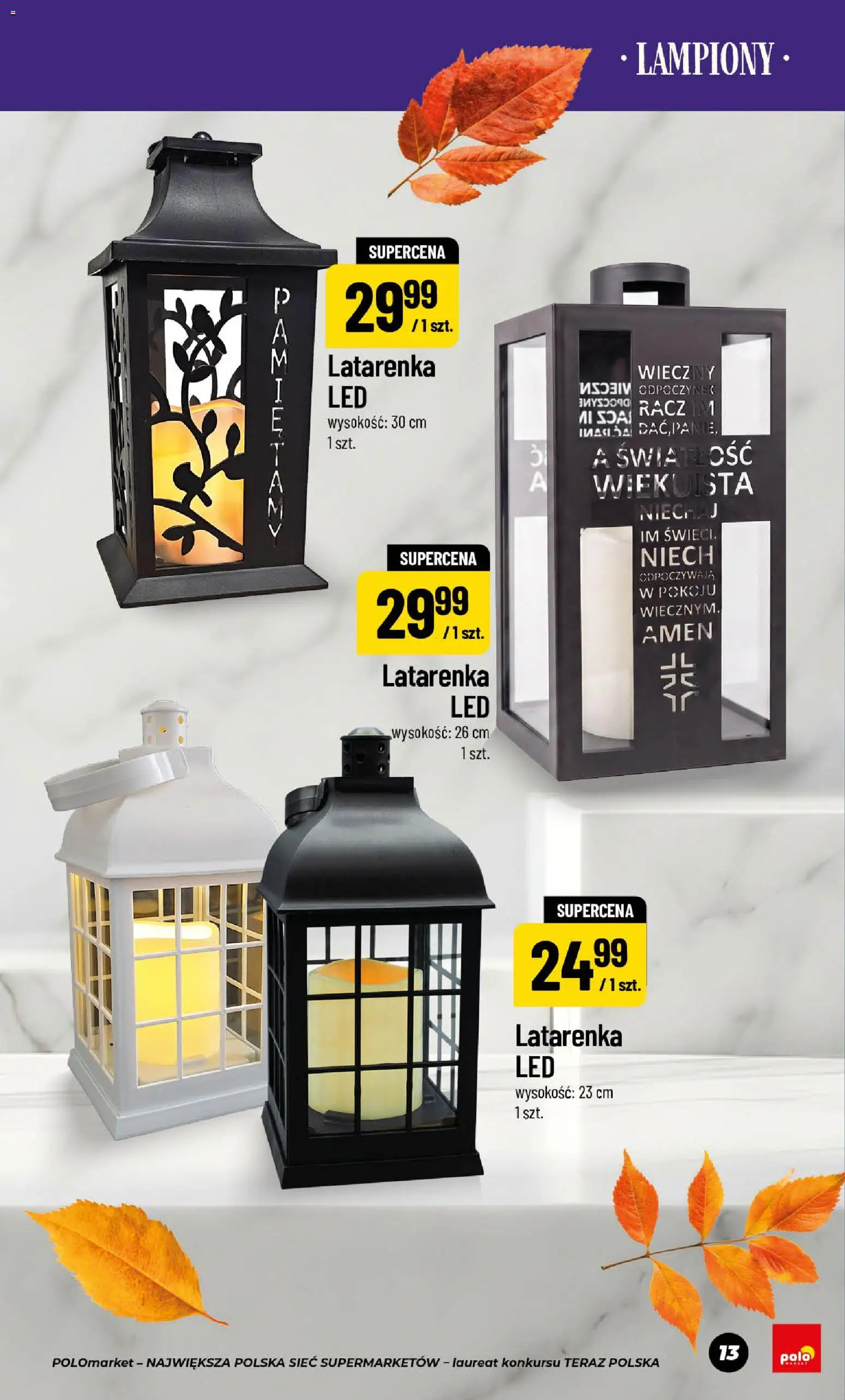 POLOmarket gazetka - Znicze od 11.09.2026 | Strona: 13