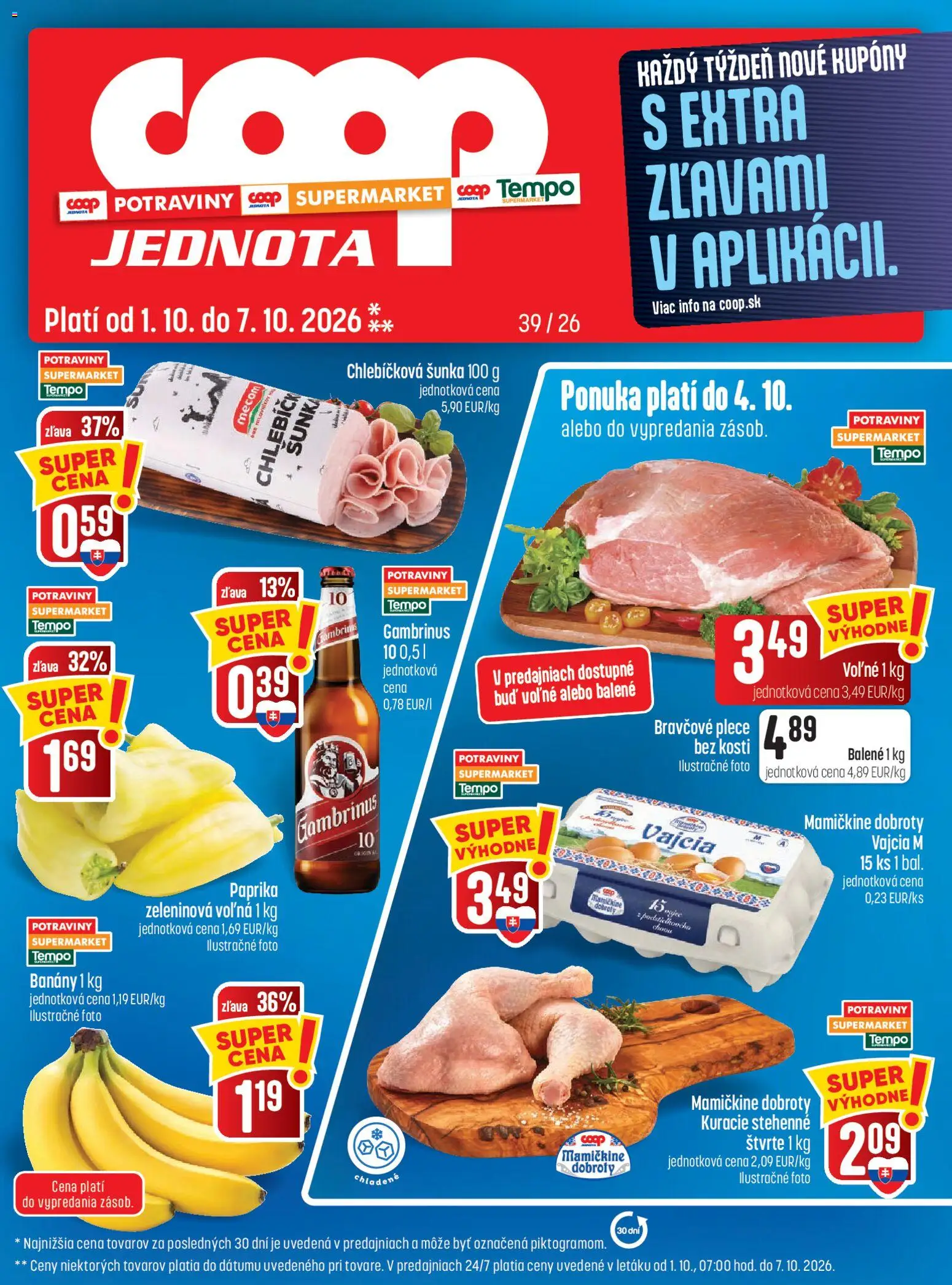 Nové COOP Jednota akcie – leták je platný od 01.10.2026 | Strana: 1