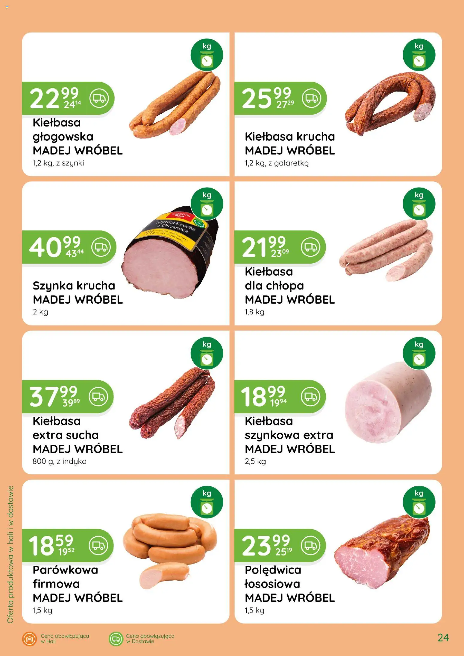 Eurocash gazetka - Katalog Wędlin od 03.09.2026 | Strona: 24 | Produkty: Kiełbasa, Galaretka, Szynka
