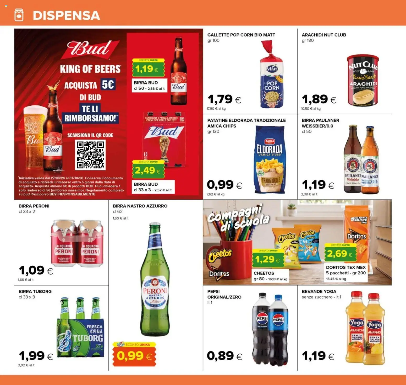 Volantino Oasi del 14/09/2026 | Pagina: 20 | Prodotti: Patatine, Arancia, Pop corn, Pepsi