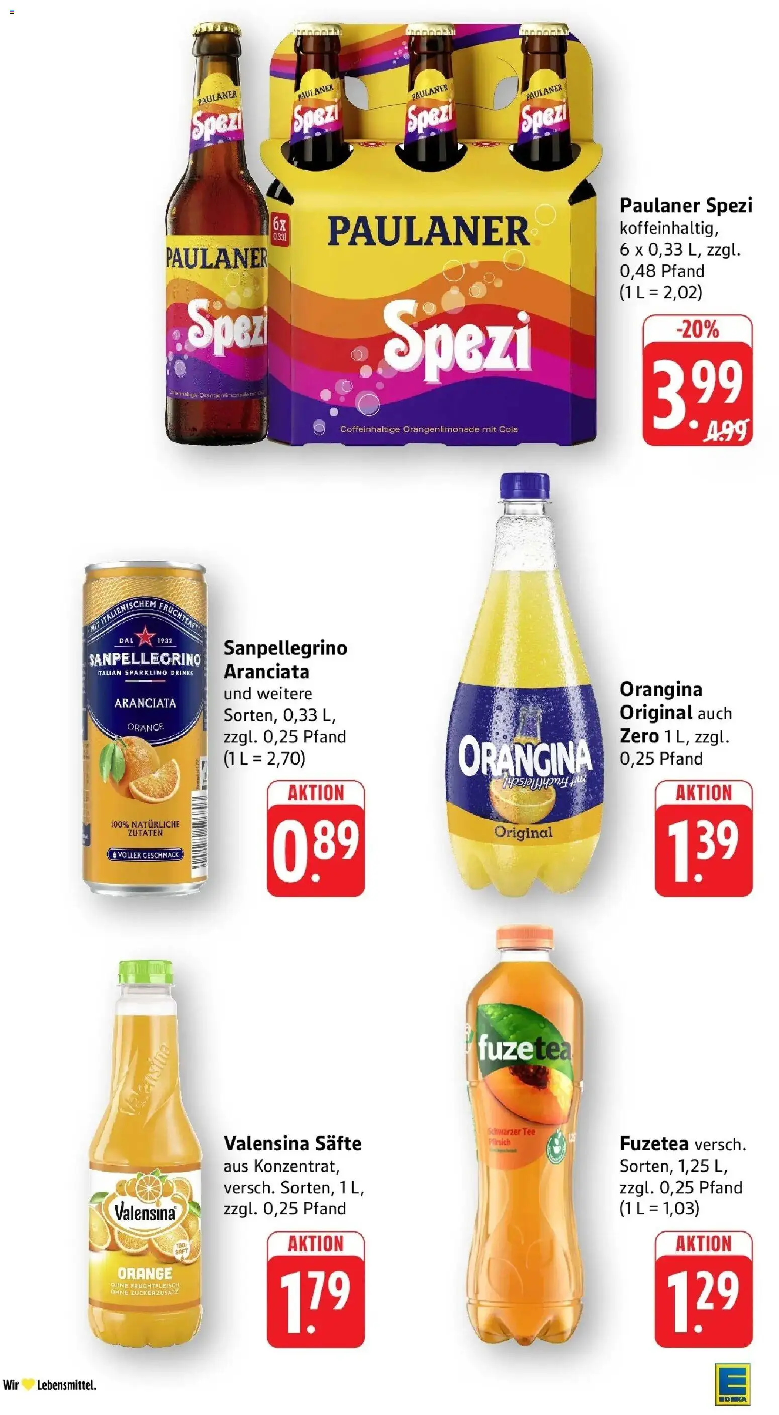 Edeka Prospekt Blieskastel-Lautzkirchen (ab 05.10.2026) » Angebote Online | Seite: 37 | Produkte: Cola, Paulaner spezi, Tee, Fruchtsaft