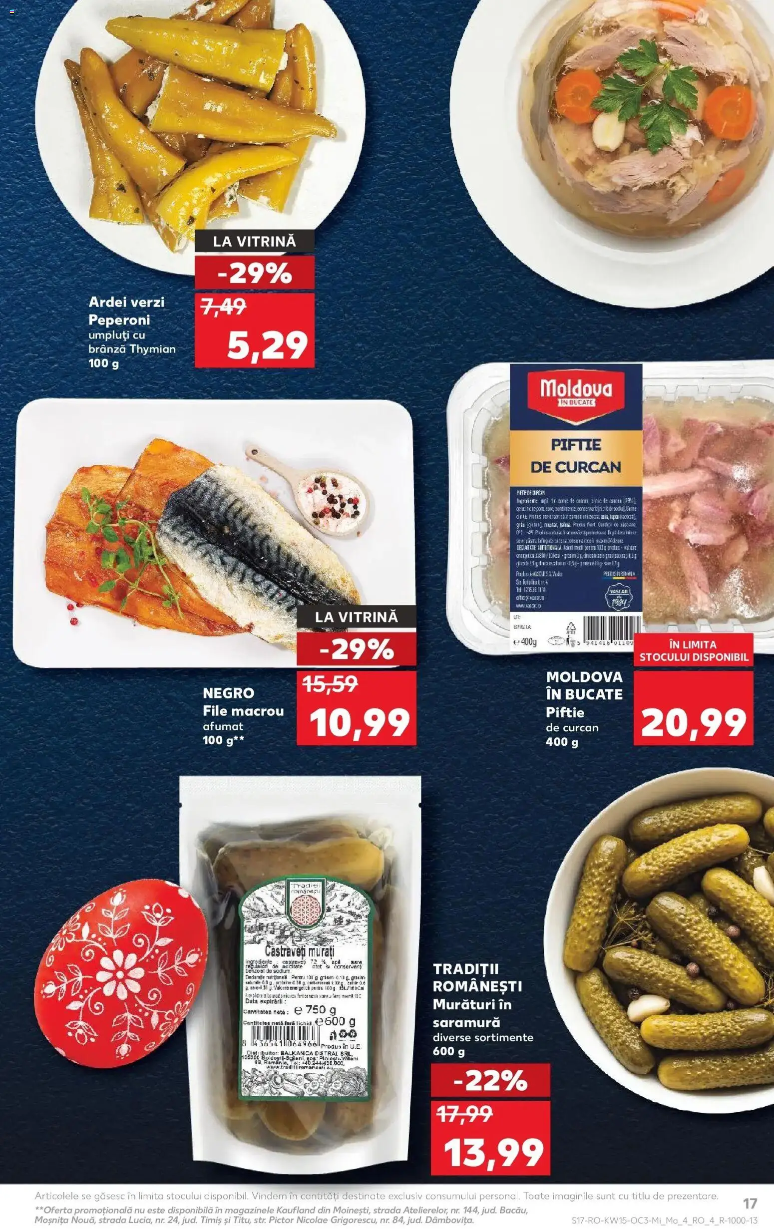 Noul catalog Kaufland – valabil de la 08.04.2026 | Pagină: 17 | Produse: Vitrină, Ardei, Brânză, Castraveți
