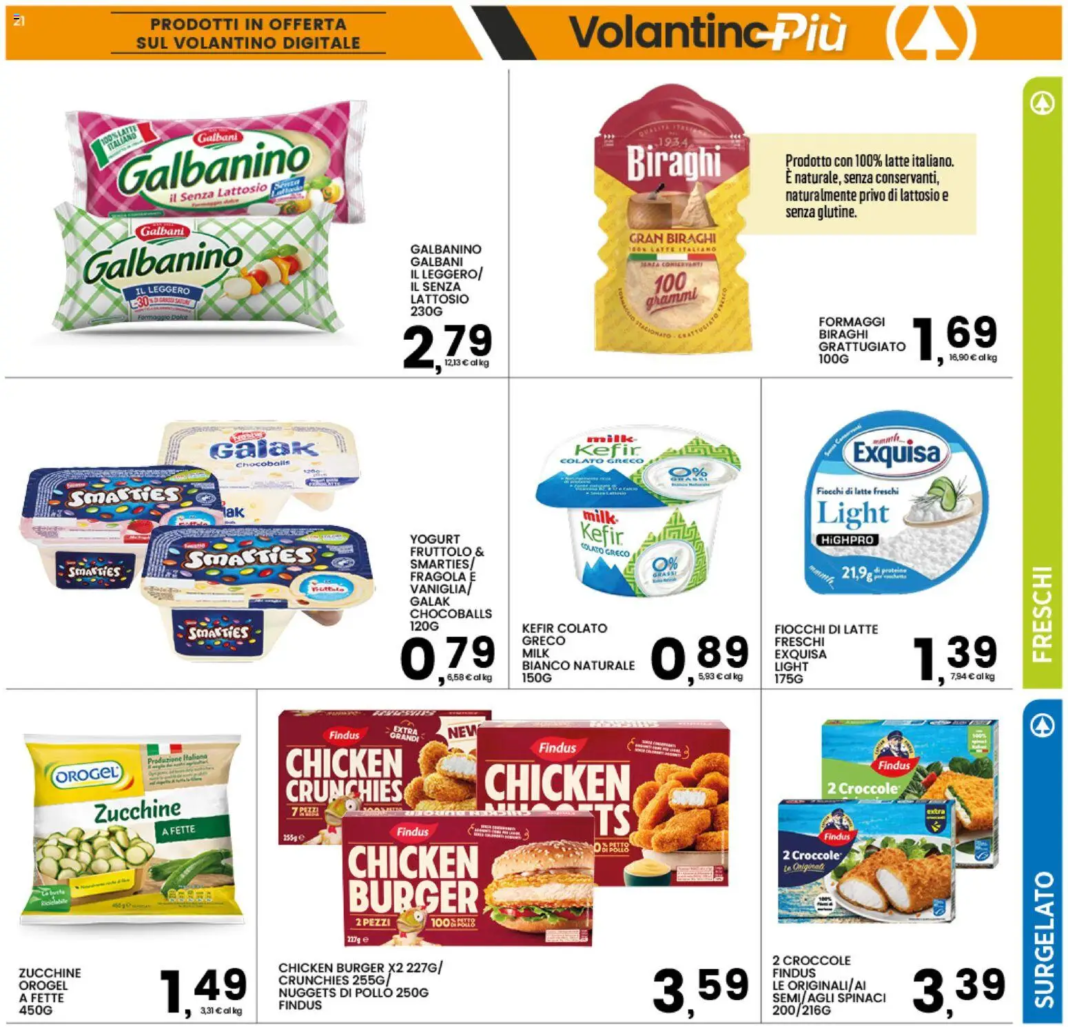 Volantino Interspar del 27.05.2026 | Pagina: 21 | Prodotti: Pollo, Fiocchi di latte, Nuggets, Spinaci