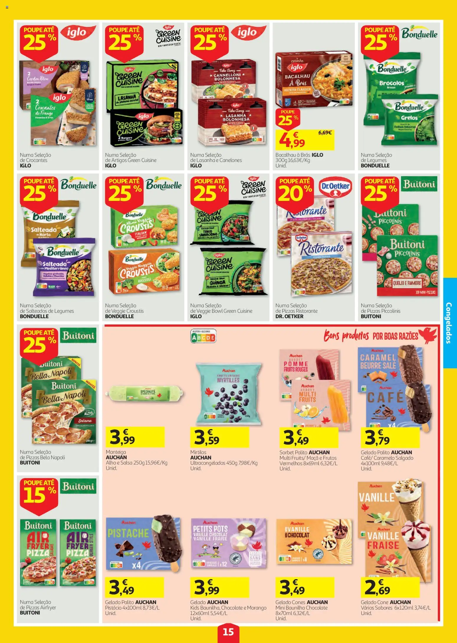 Auchan folheto │ válido de 20/08/2026 | Página: 15 | Produtos: Salsa, Fiambre, Lasanha, Chocolate