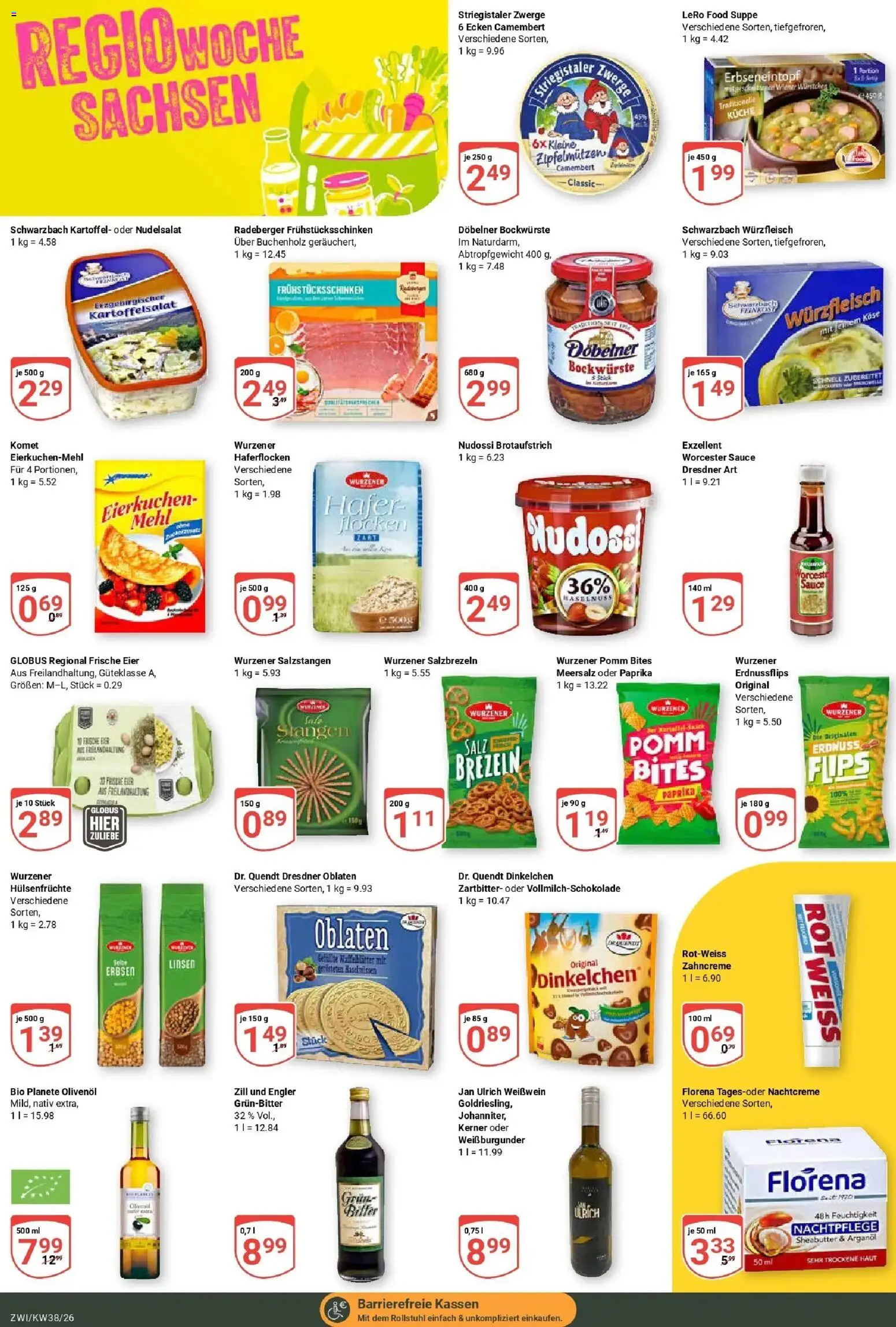 Globus Prospekt Zwickau (ab 14.09.2026) » Angebote online | Seite: 7 | Produkte: Mehl, Eier, Küche, Flocken