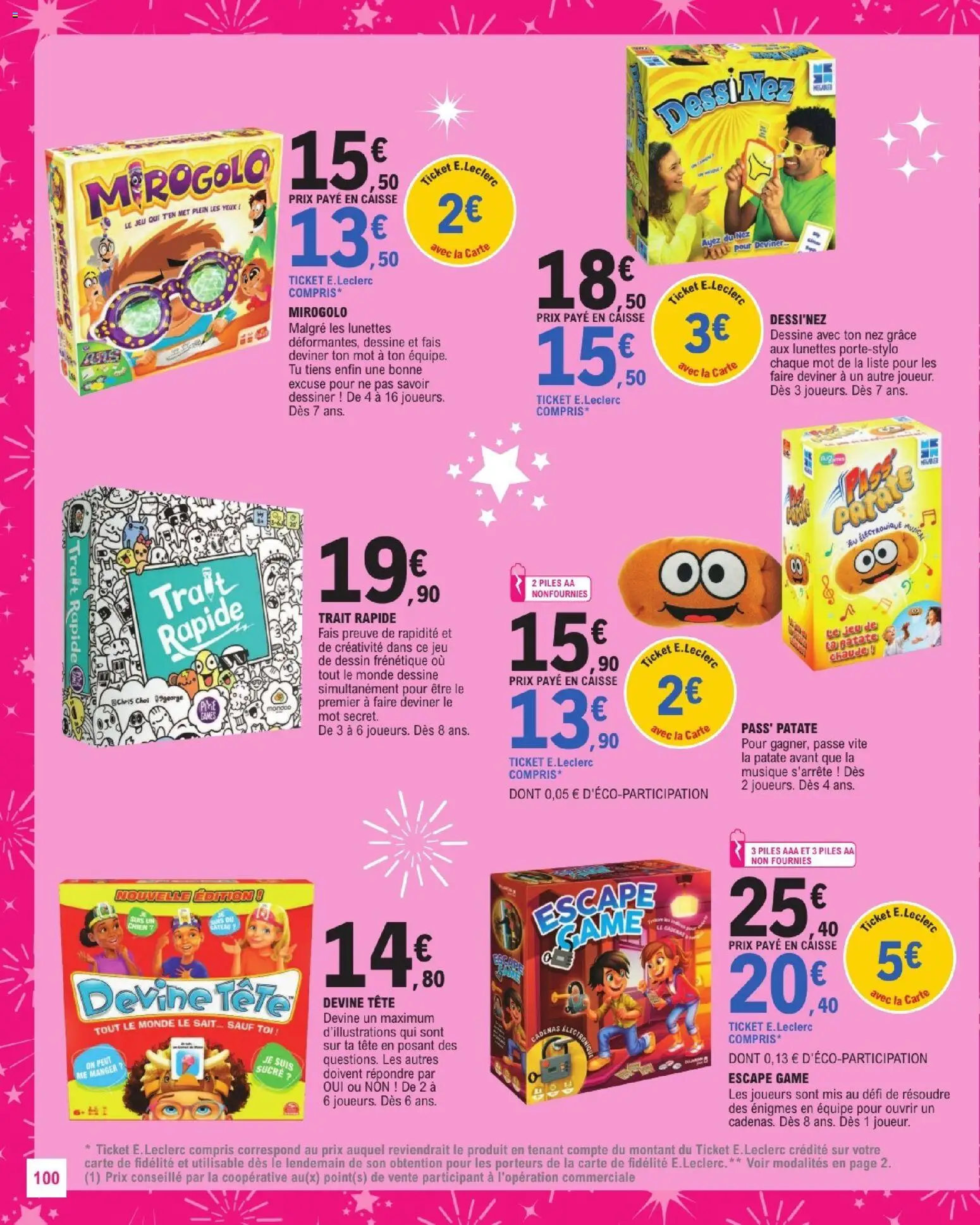 {H1} | Page: 100 | Produits: Piles AA, Sucre, Piles, Lunettes