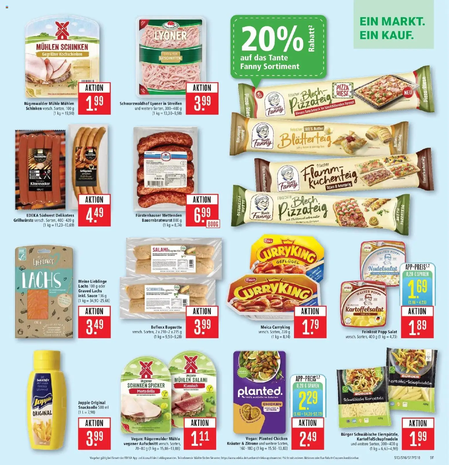 Marktkauf Prospekt Böblingen – gültig ab 06.07.2026 | Seite: 9 | Produkte: Butter, Salami, Schinken, Pizza