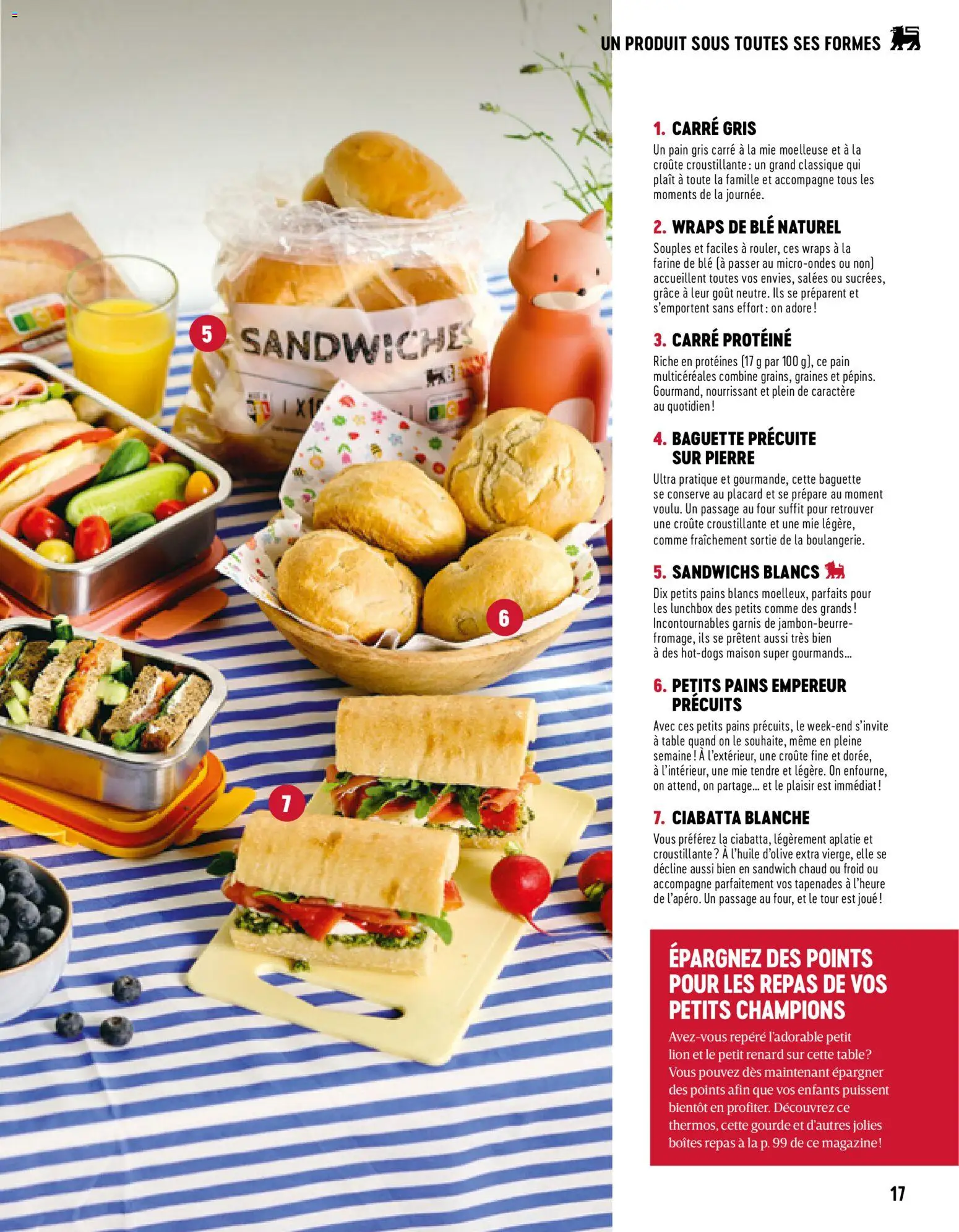 {H1} | Pagina: 17 | Producten: Sandwich, Baguette, La, Proteïne